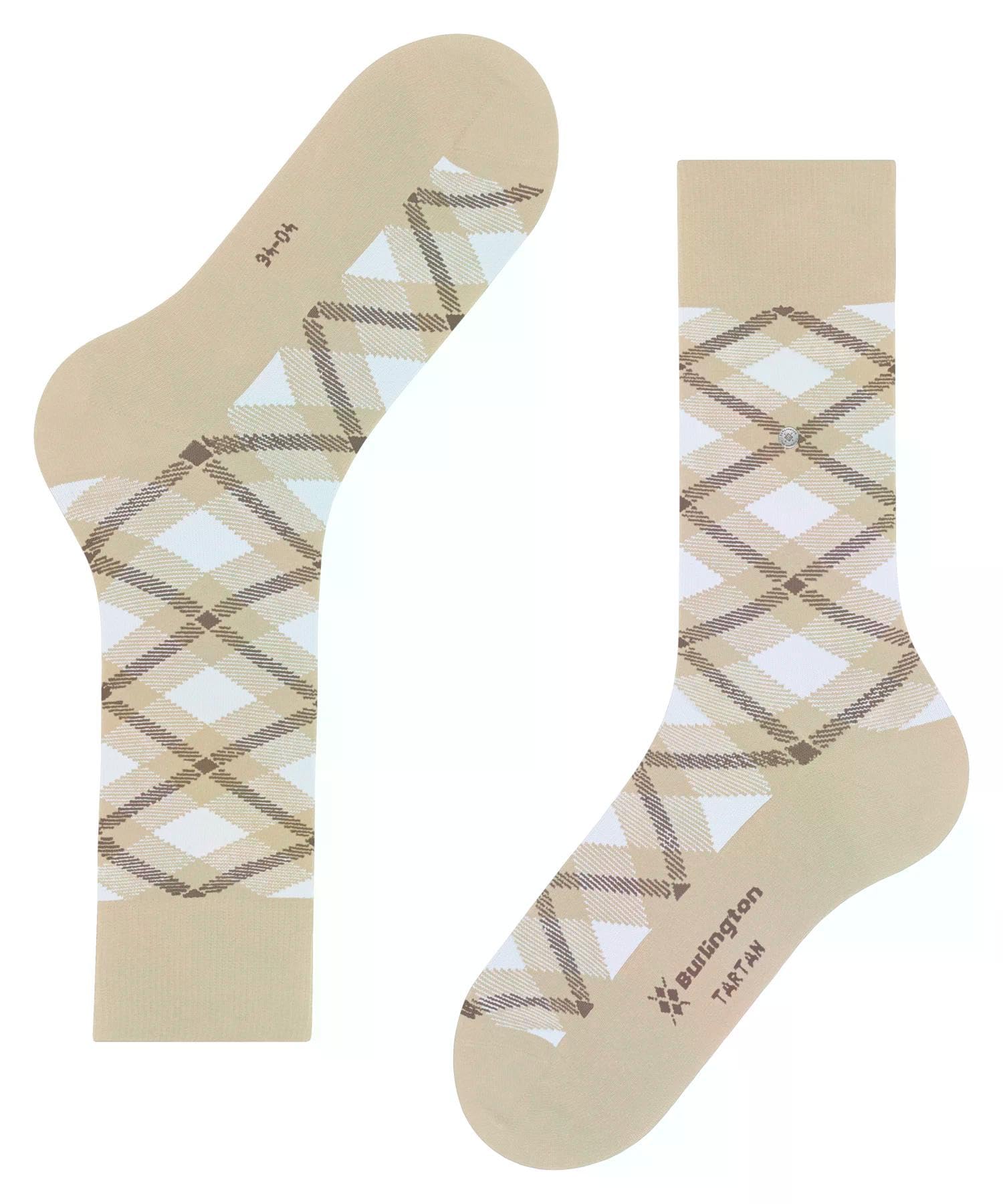 burlington-tartan-socken-beige-cream-baumwolle-karo image 5