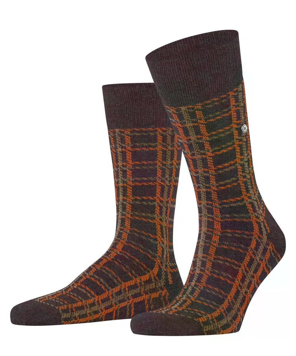 burlington-grid-herrensocken-kaschmir-rot-40-46 image 1