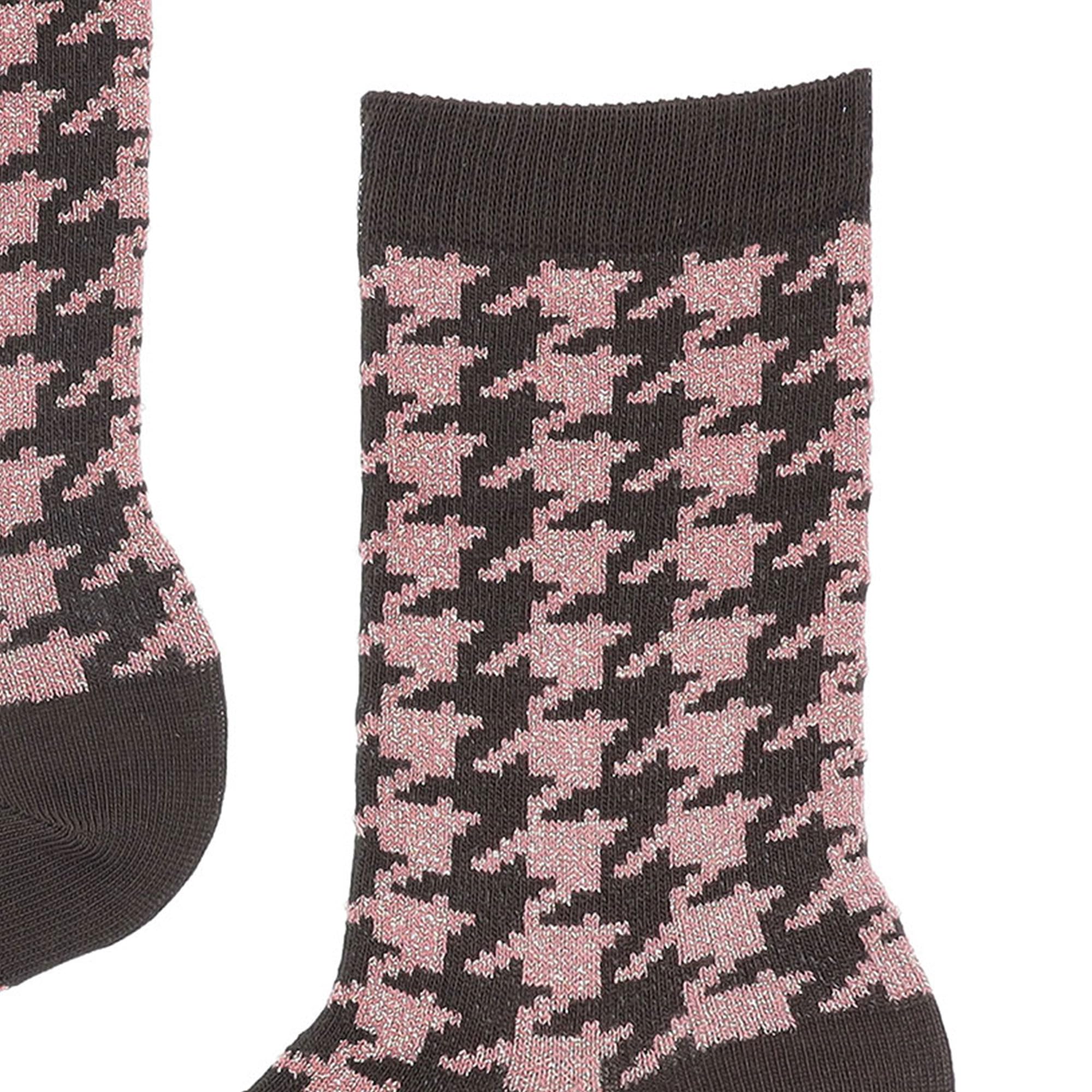 hudson-only-check-damensocken-earthy-brown-0972-karo image 2