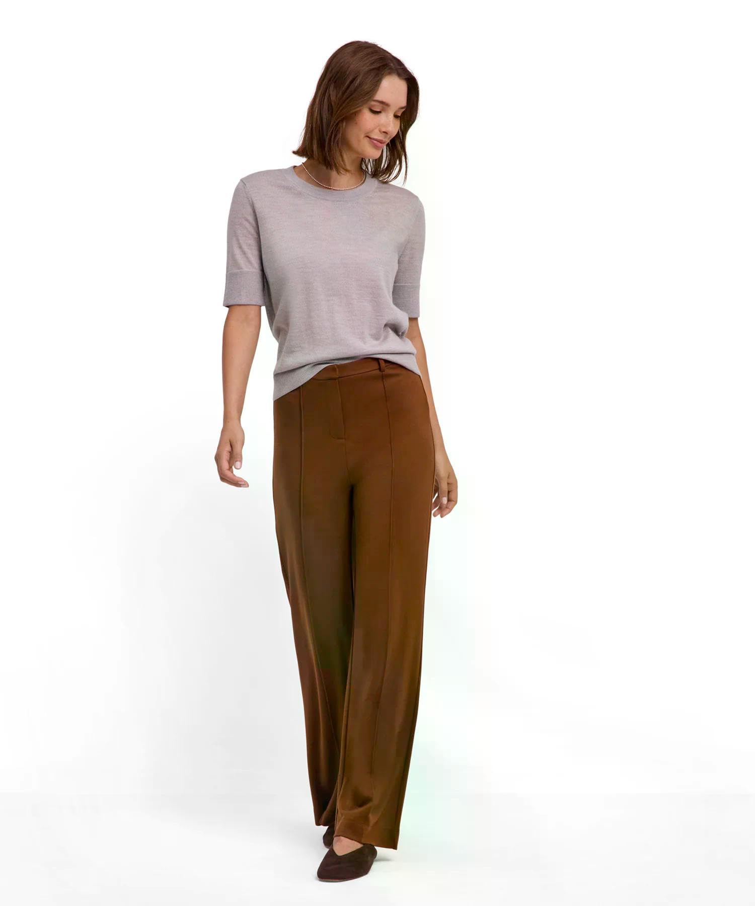 falke-merino-basic-kurzarmshirt-damen-beige-merinowolle image 3
