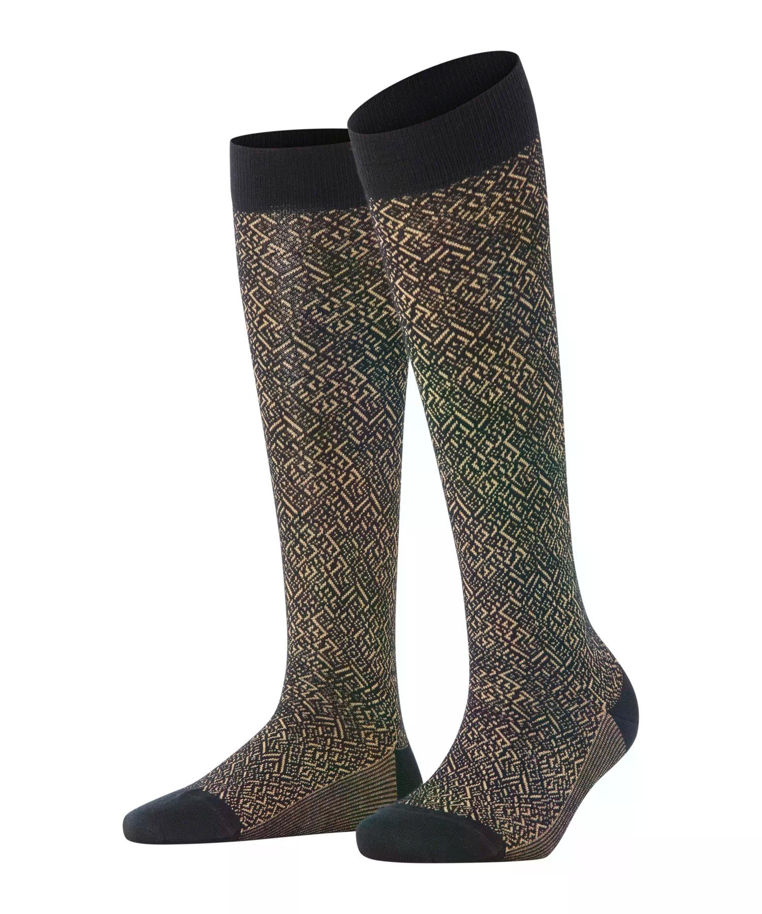 falke-snow-glitter-kniestr-mpfe-black-35-38-merinowolle image 1