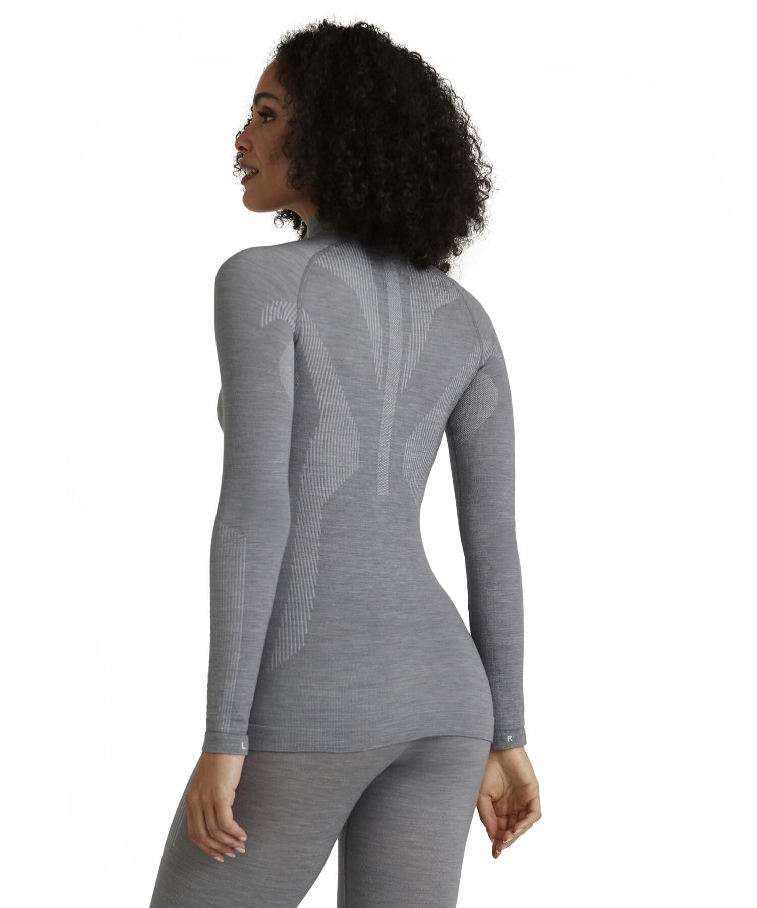 falke-wool-tech-funktionsshirt-damen-schwarz-langarm-zip image 2