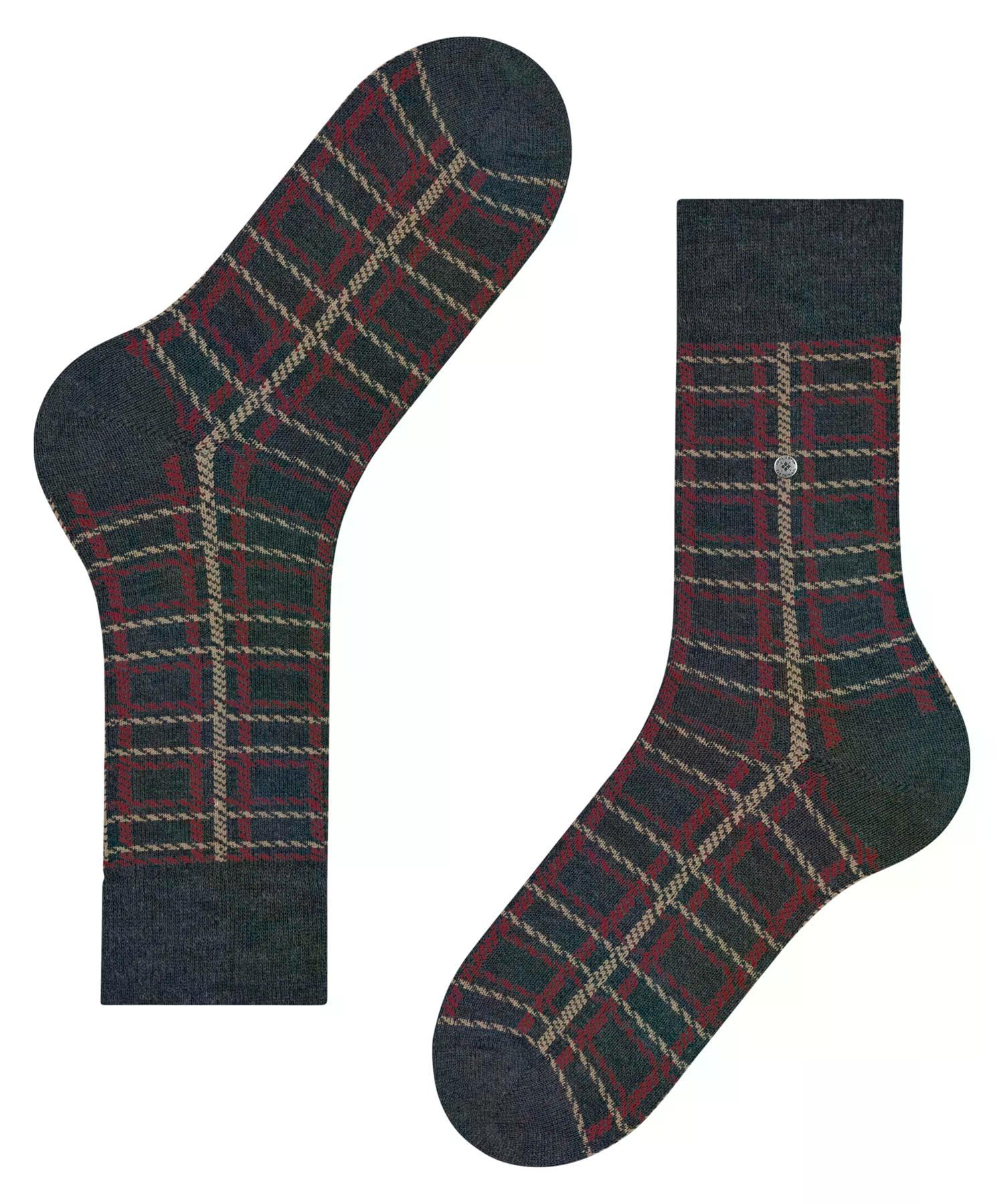burlington-grid-socken-kaschmir-blau-navy-melange-einfarbig image 6