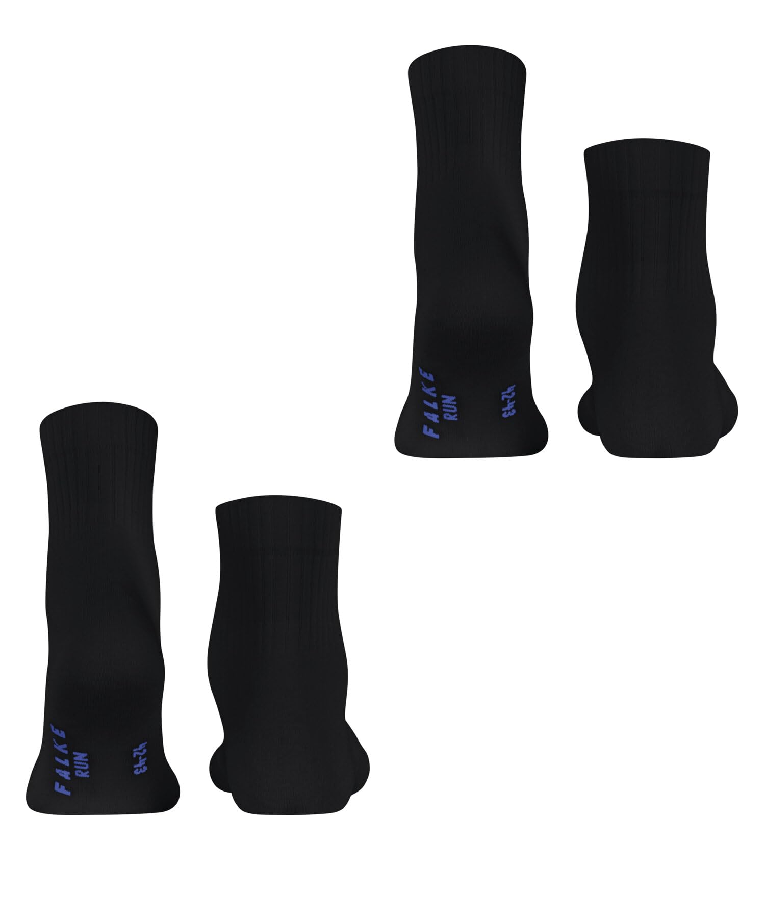 falke-ru4-run-2-pack-sportsocken-baumwolle-wei-schwarz image 2