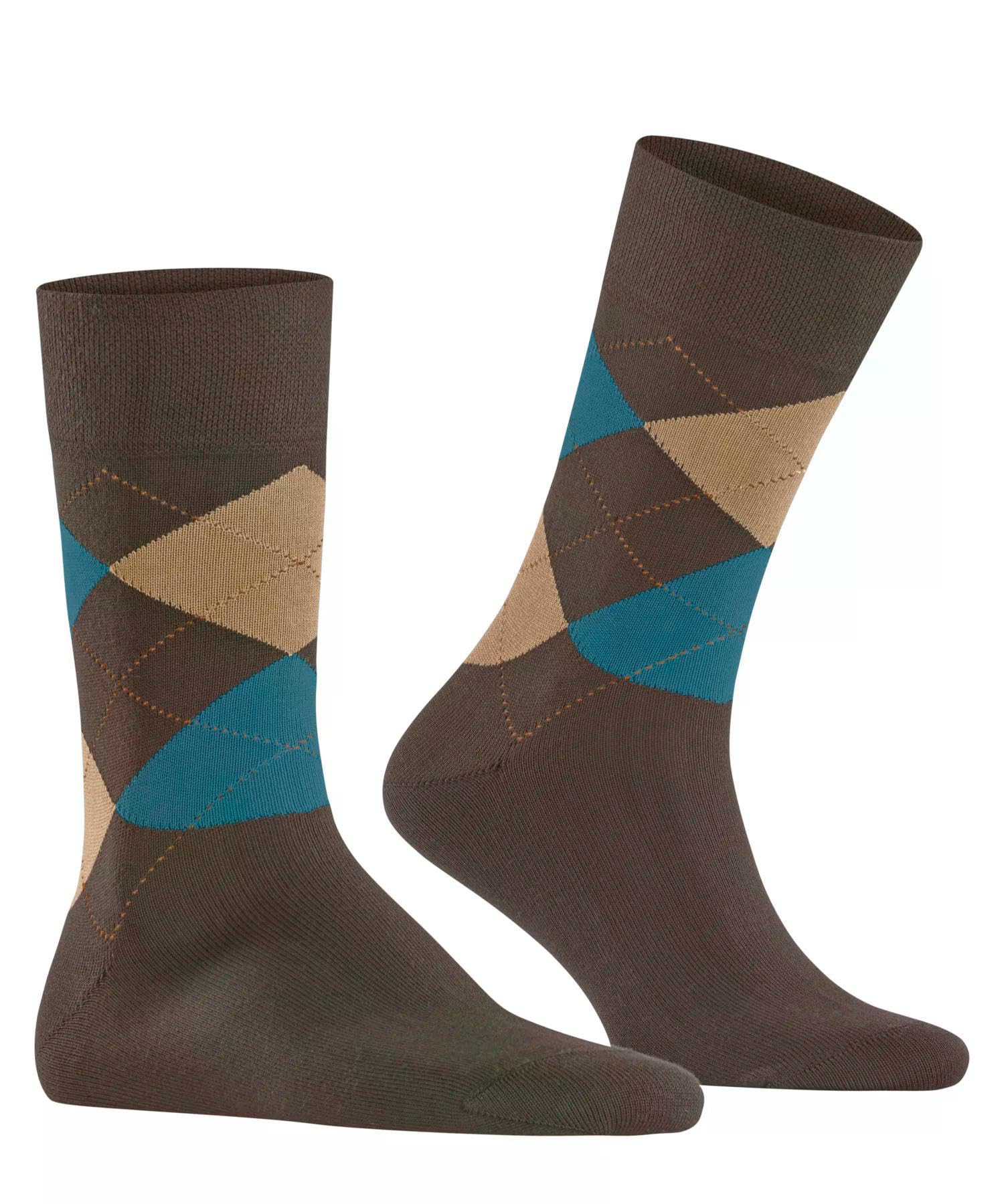 falke-sensitive-argyle-socken-43-46-braun-baumwolle image 4