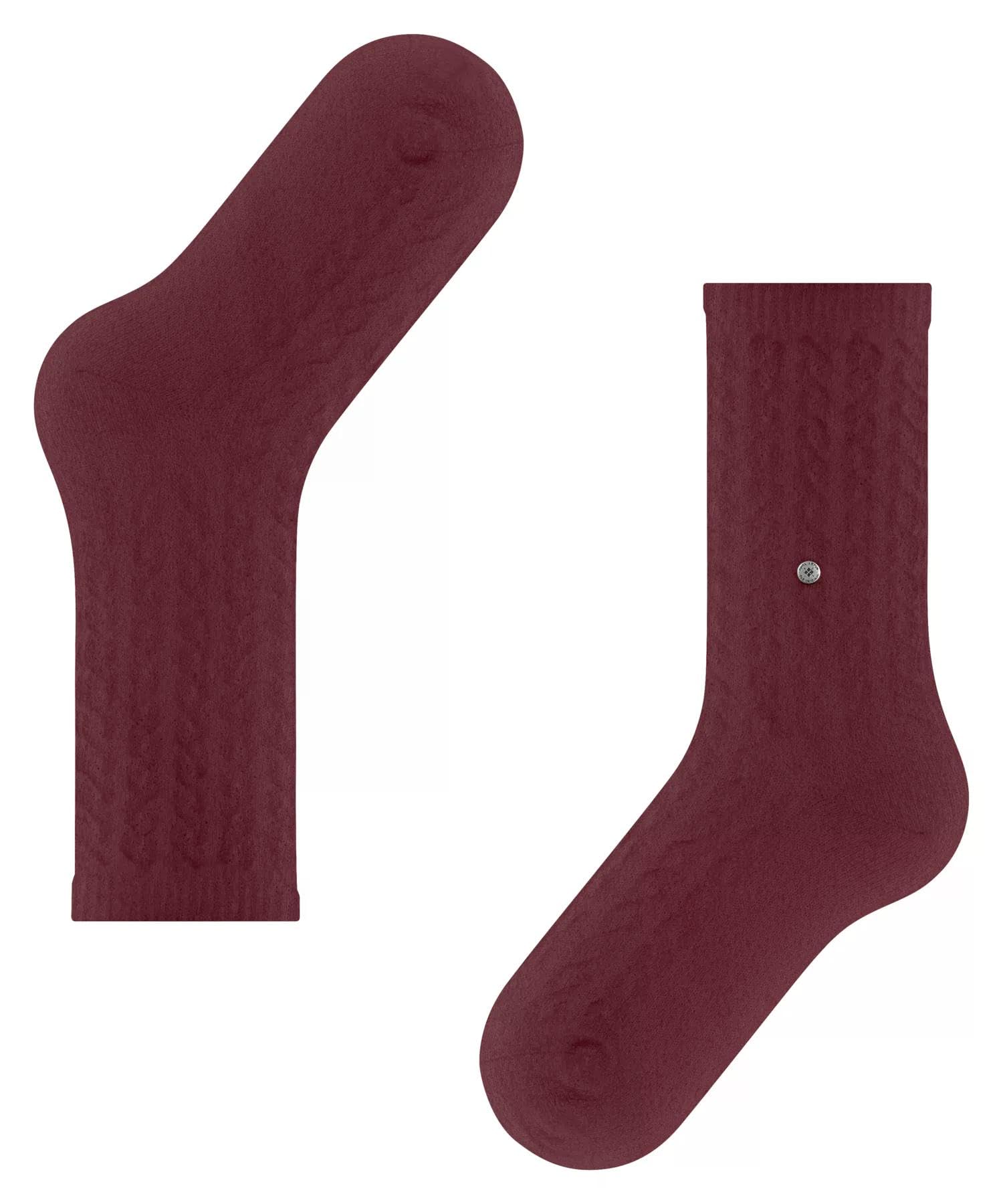 burlington-cable-socken-damen-baumwolle-rot-merlot image 6