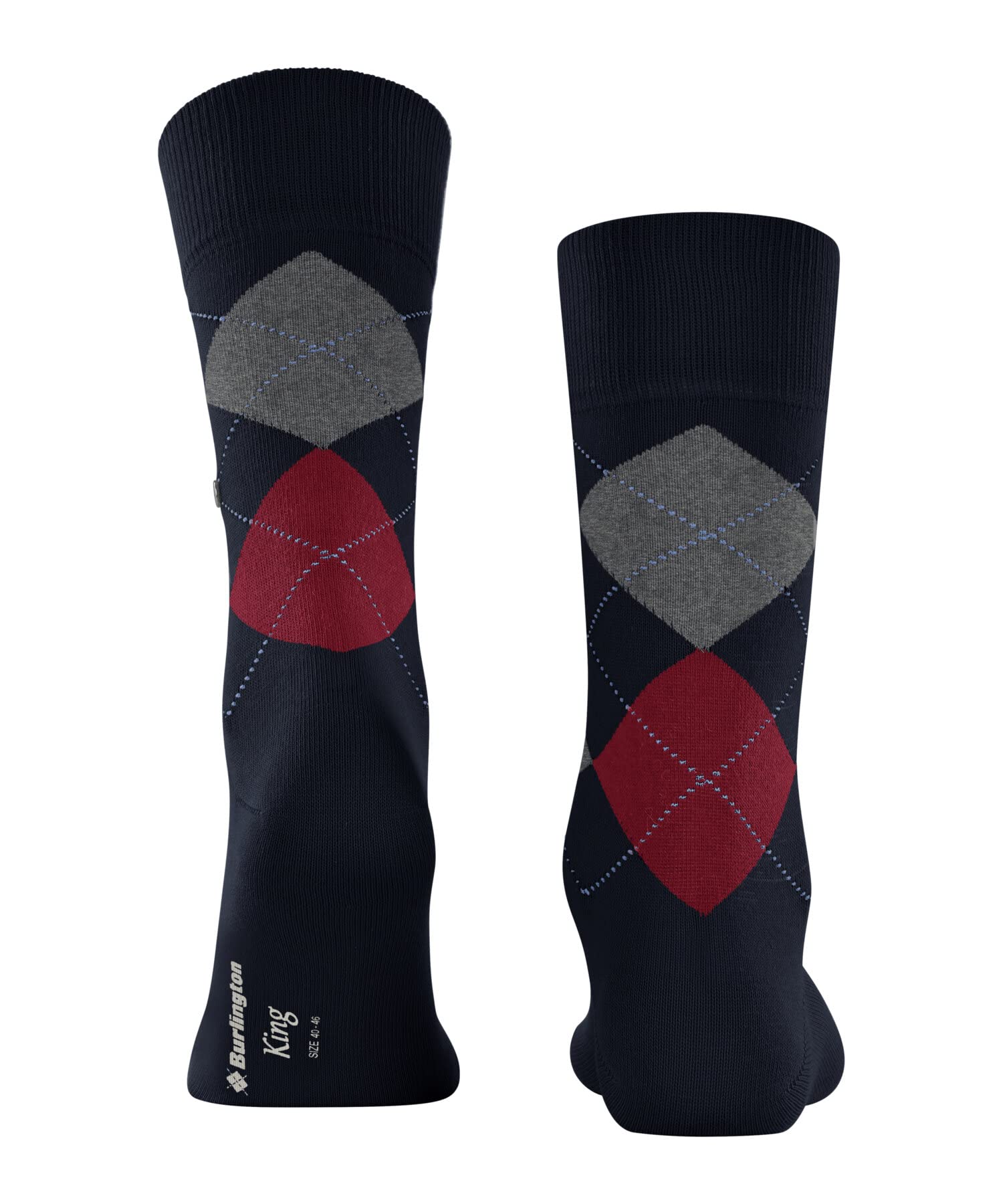 burlington-king-herren-socken-baumwolle-marine-40-46-argyle image 2