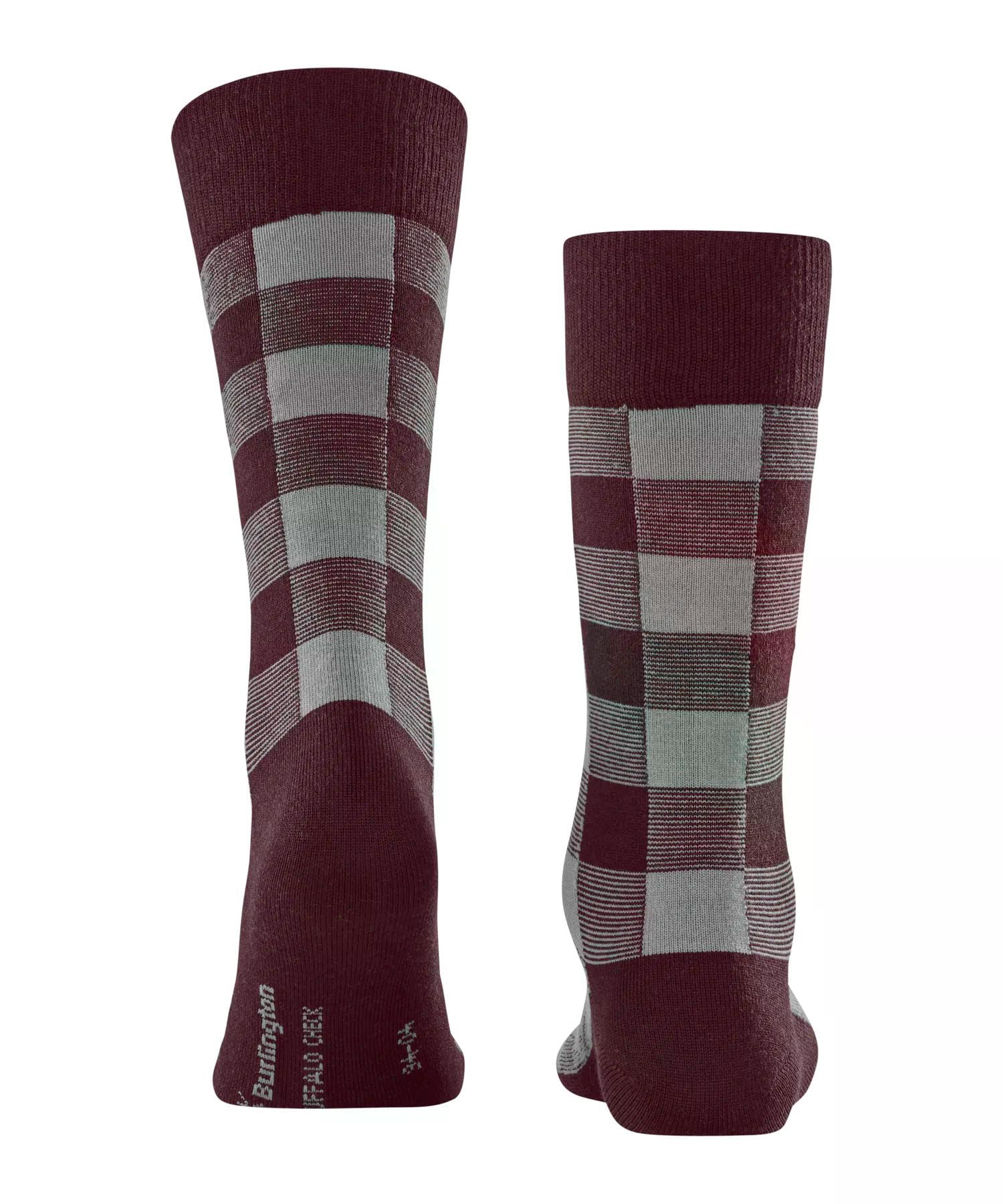 burlington-buffalo-check-herrensocken-schurwolle-rot-oxford-8430 image 2