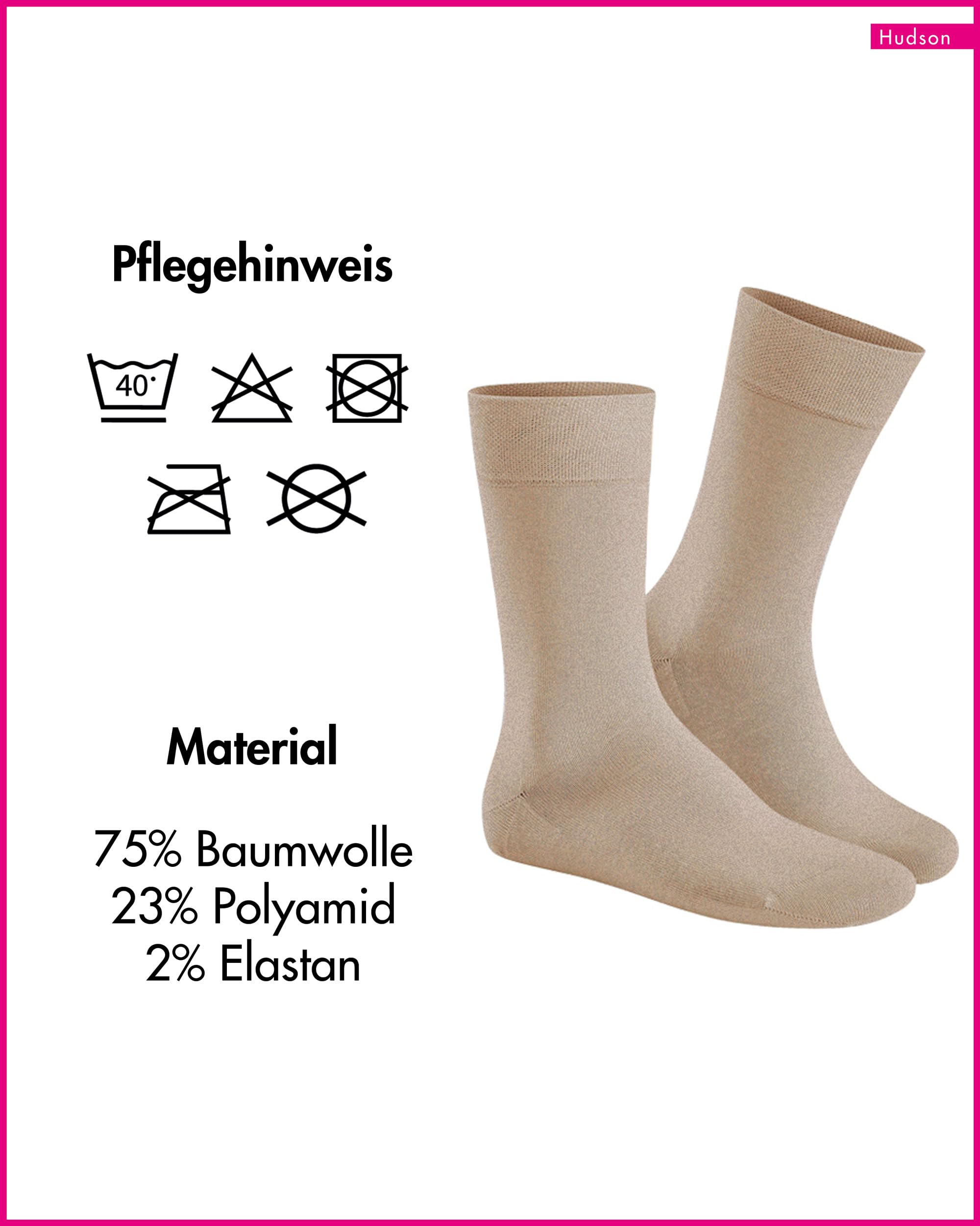 hudson-only-herren-socken-2er-pack-beige-mel-43-46 image 4