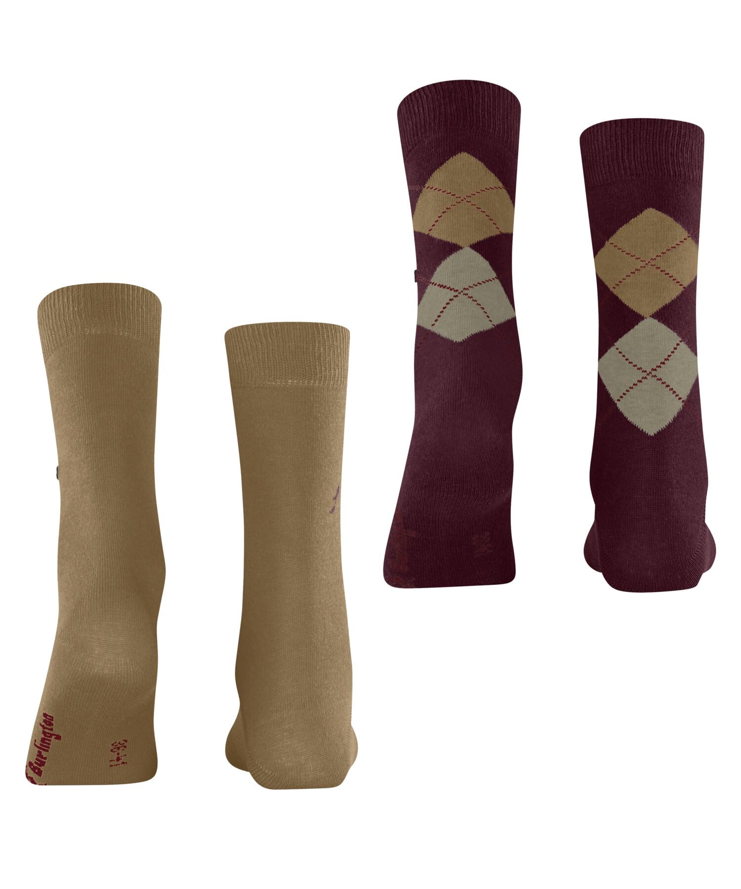 burlington-everyday-x-mas-2-pack-socken-baumwolle-beige-rot image 2