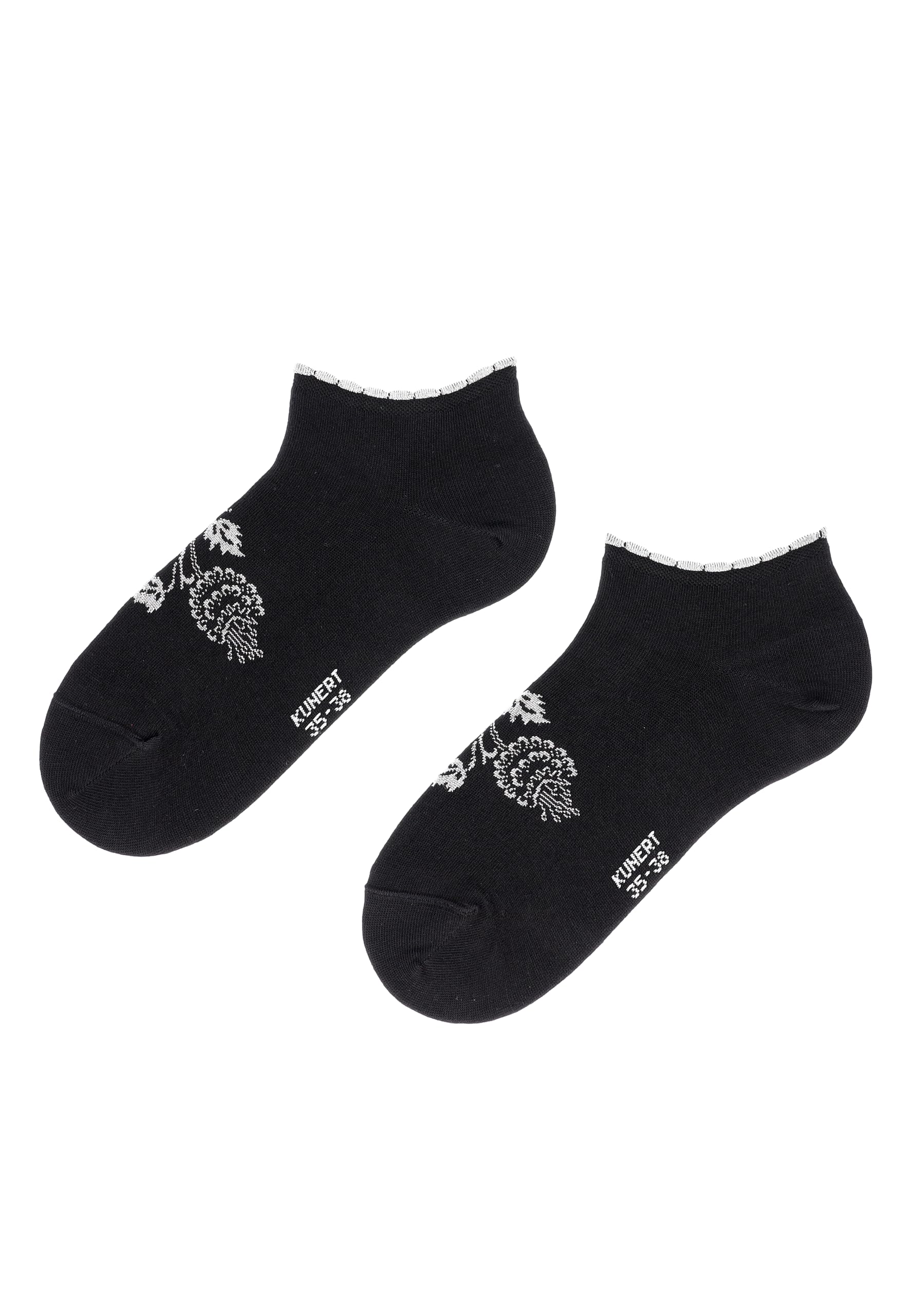 kunert-raffinesse-romantic-ornament-sneaker-socken-wei image 3