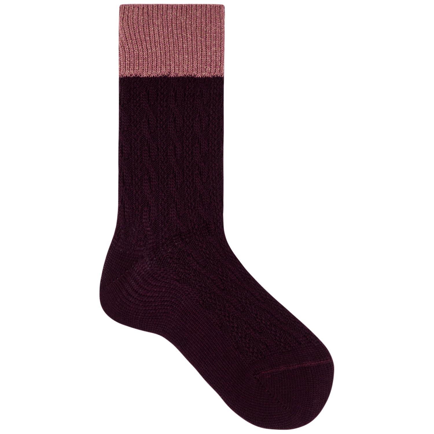 kunert-wool-care-winter-plait-socken-dark-raisin-39-42 image 1