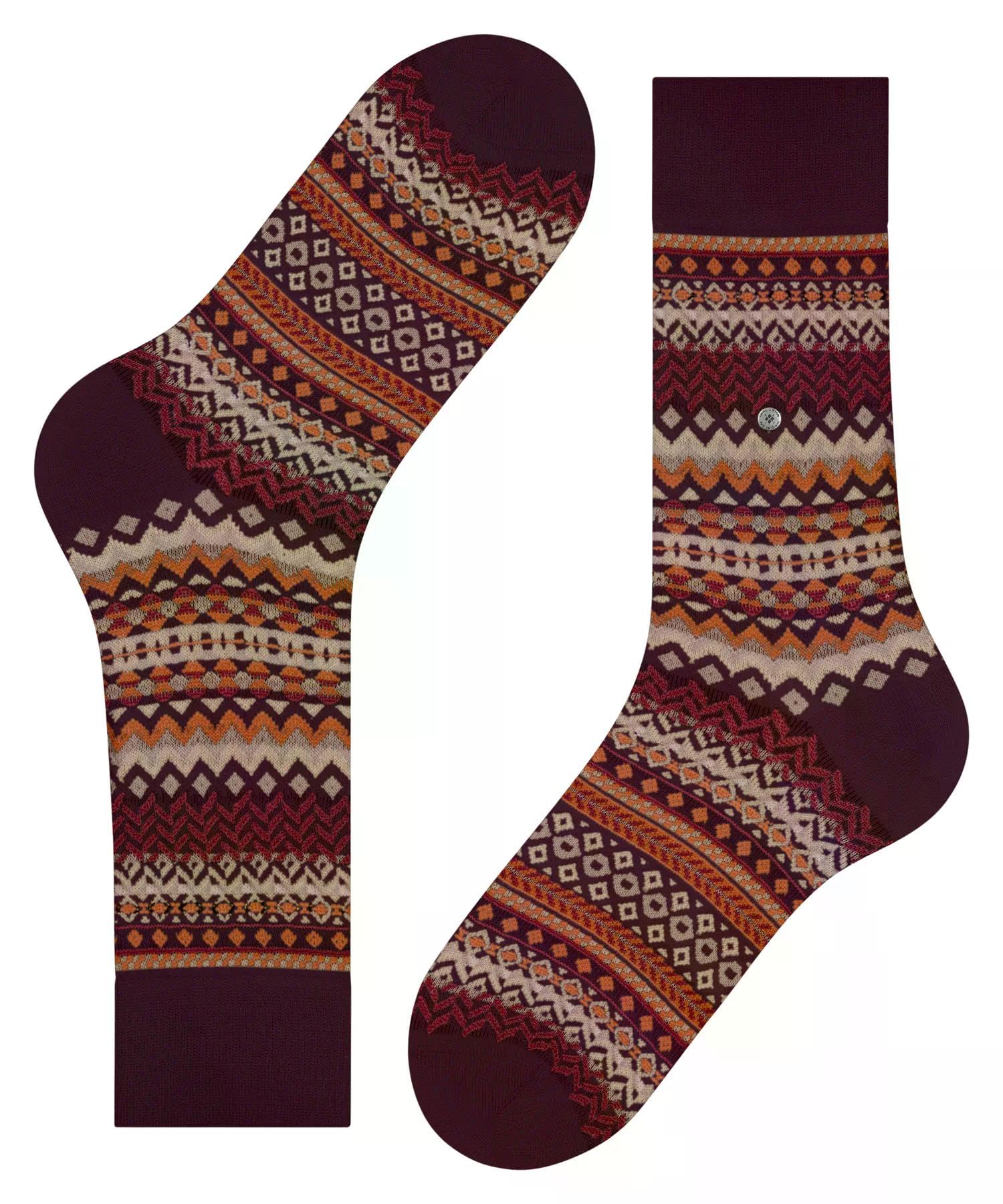 burlington-fair-isle-herrensocken-wolle-rot-claret-8435 image 6