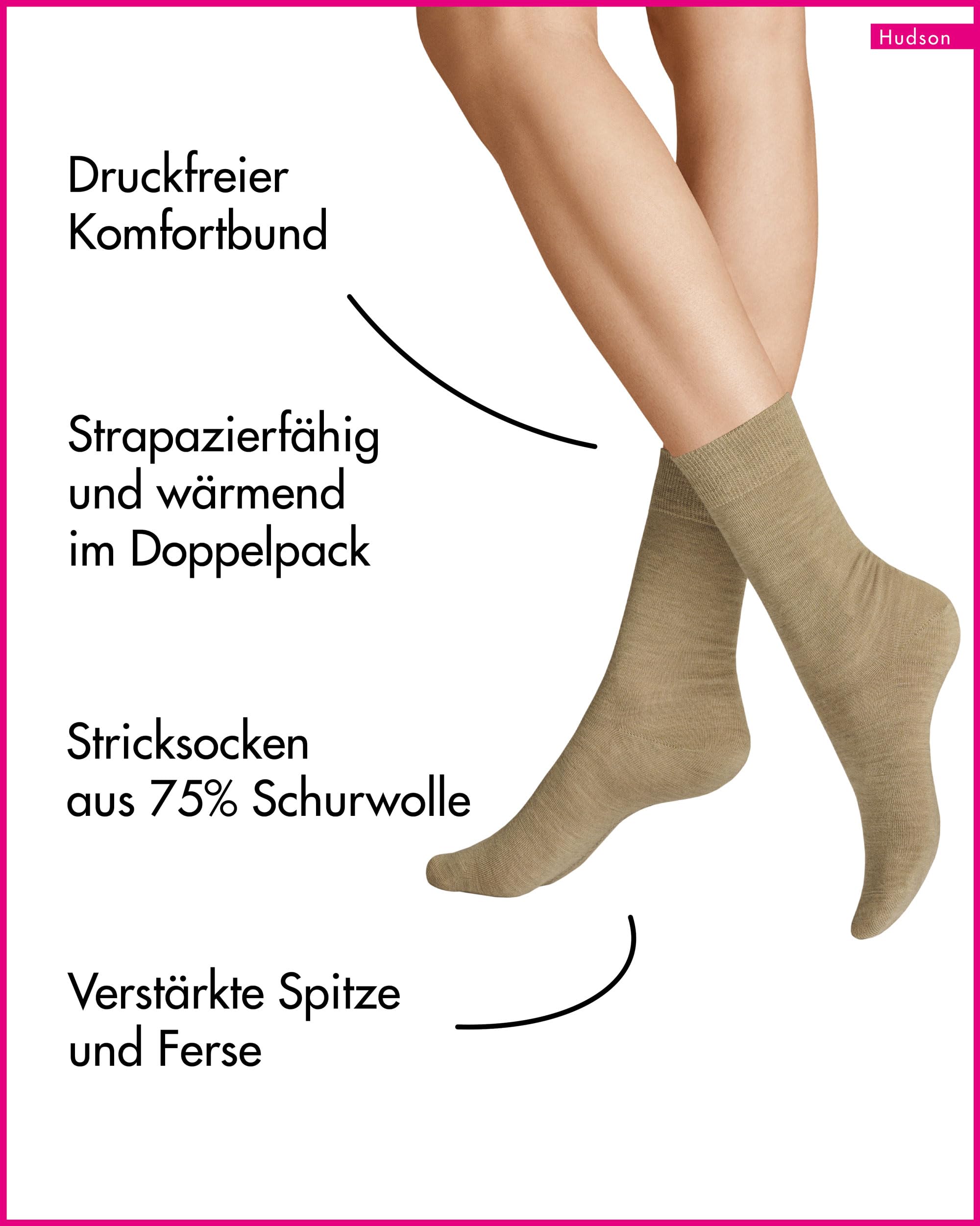 hudson-only-socken-schurwolle-schwarz-2er-pack-35-38 image 2