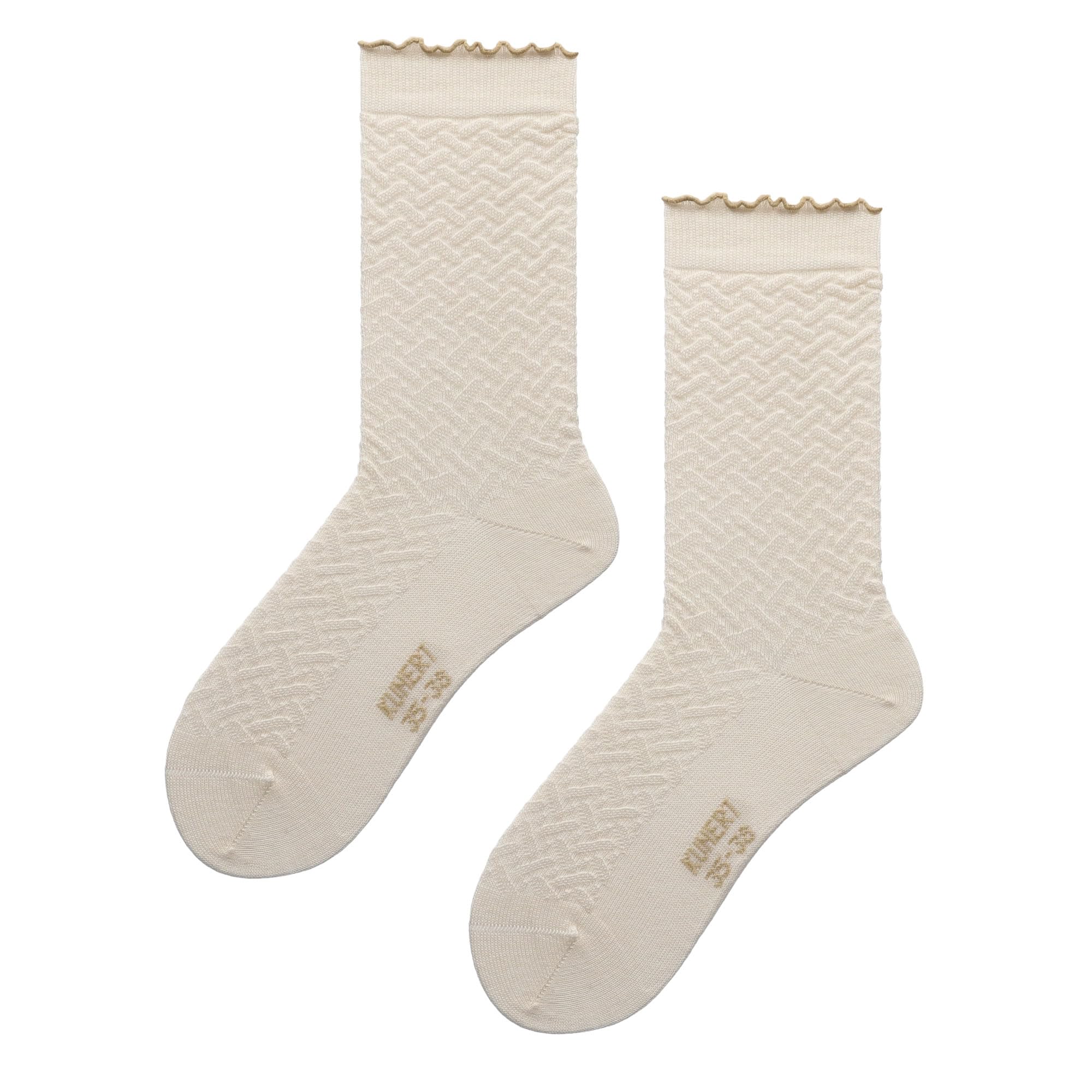 kunert-raffinesse-fantastic-structure-socken-offwhite-muster image 1