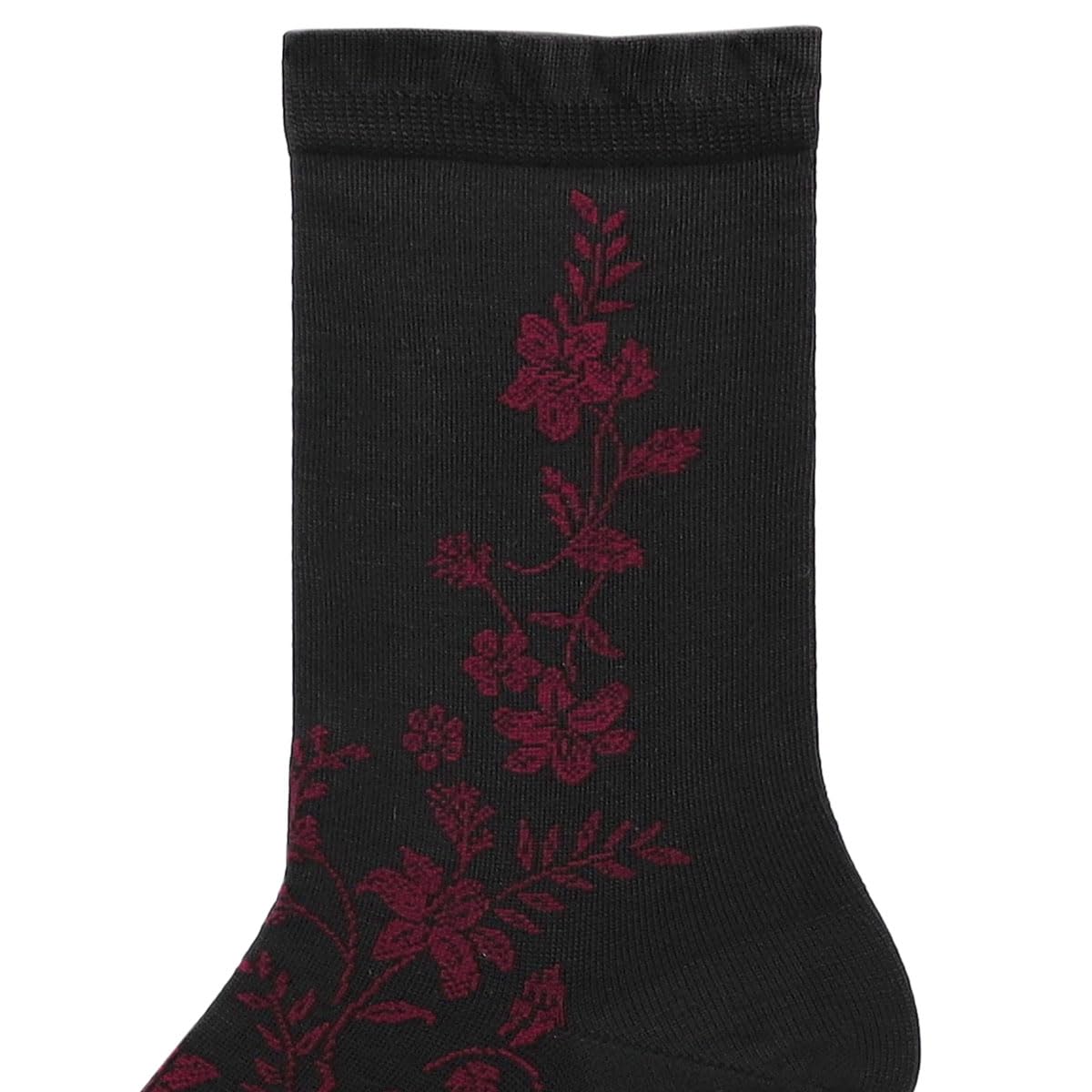 kunert-raffinesse-magical-flower-socken-black-35-38-blumenmuster image 2