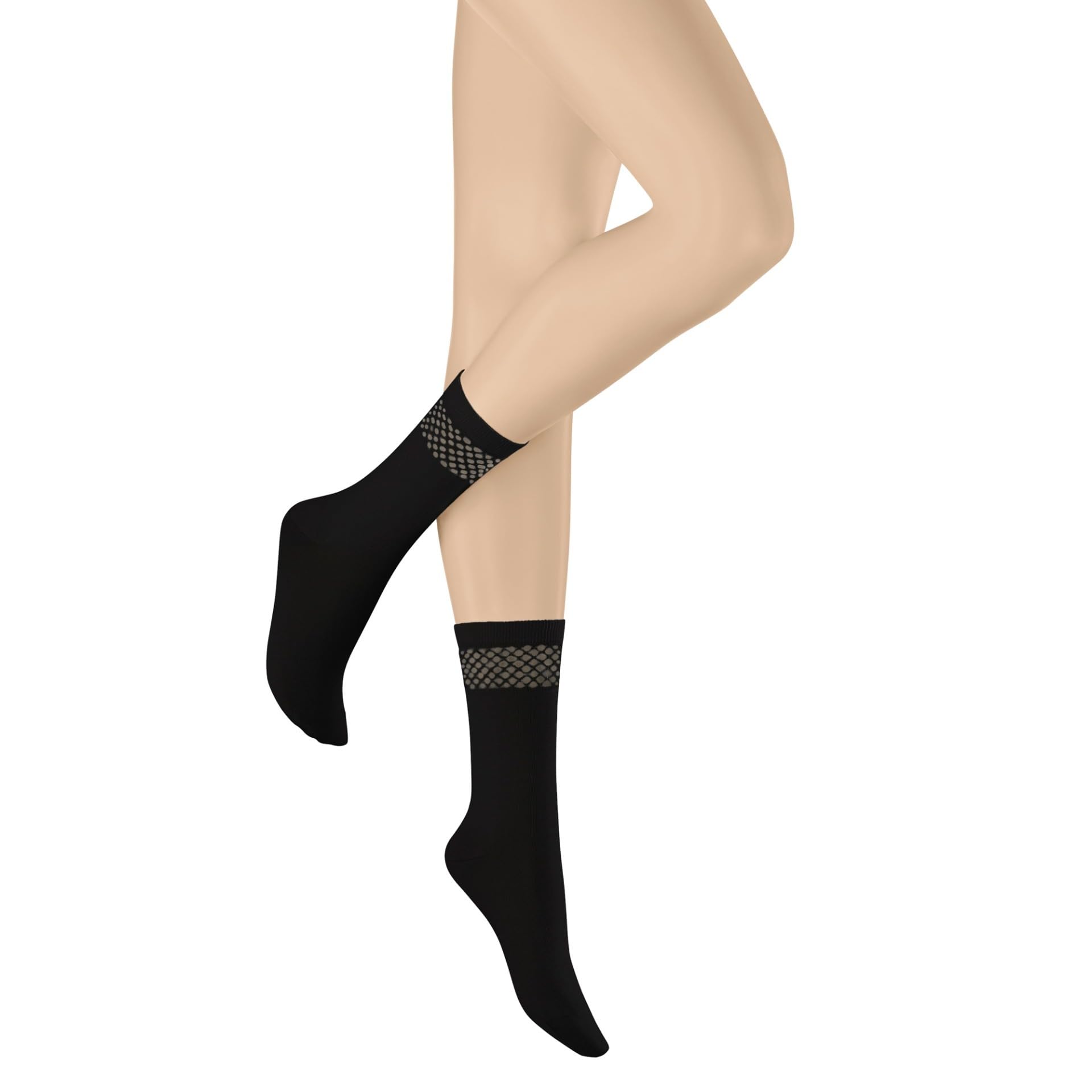 kunert-blue-socken-damen-schwarz-39-42-biobaumwolle-netzmuster image 7