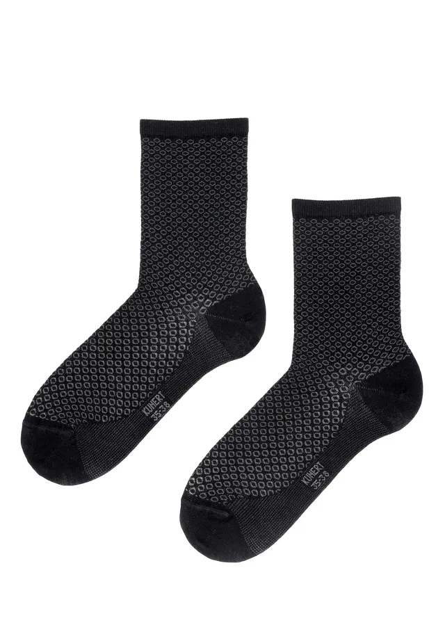kunert-raffinesse-dots-graphic-checks-socken-schwarz-gepunktet image 1