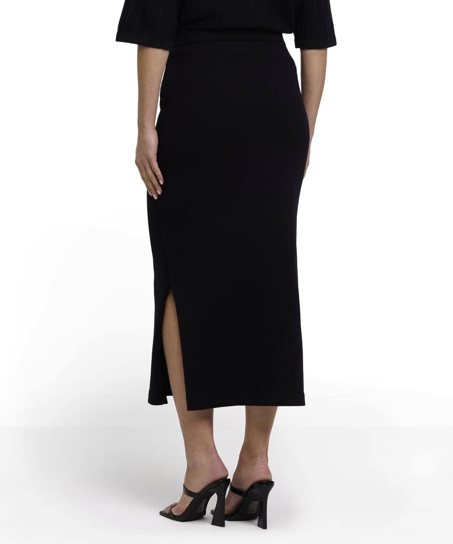 falke-cotton-touch-midi-rock-damen-schwarz-bio-baumwolle image 2