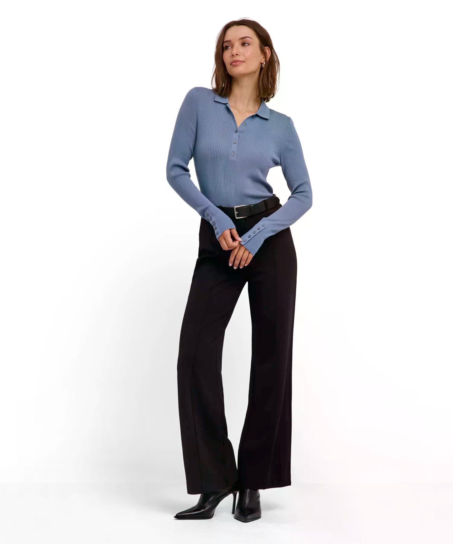 falke-favorites-merino-poloshirt-blau-blue-steel image 3