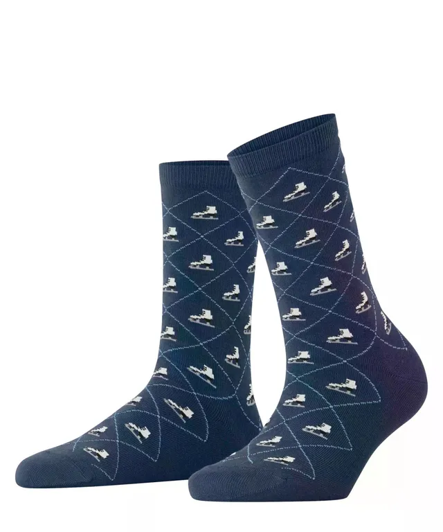 burlington-ice-skate-damensocken-royal-blue-6000-argyle image 1