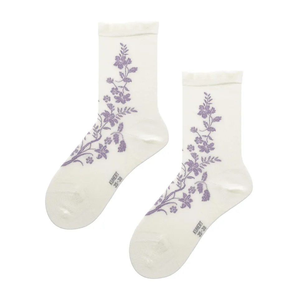 kunert-raffinesse-magical-flower-socken-offwhite-35-38-blumenmuster image 1