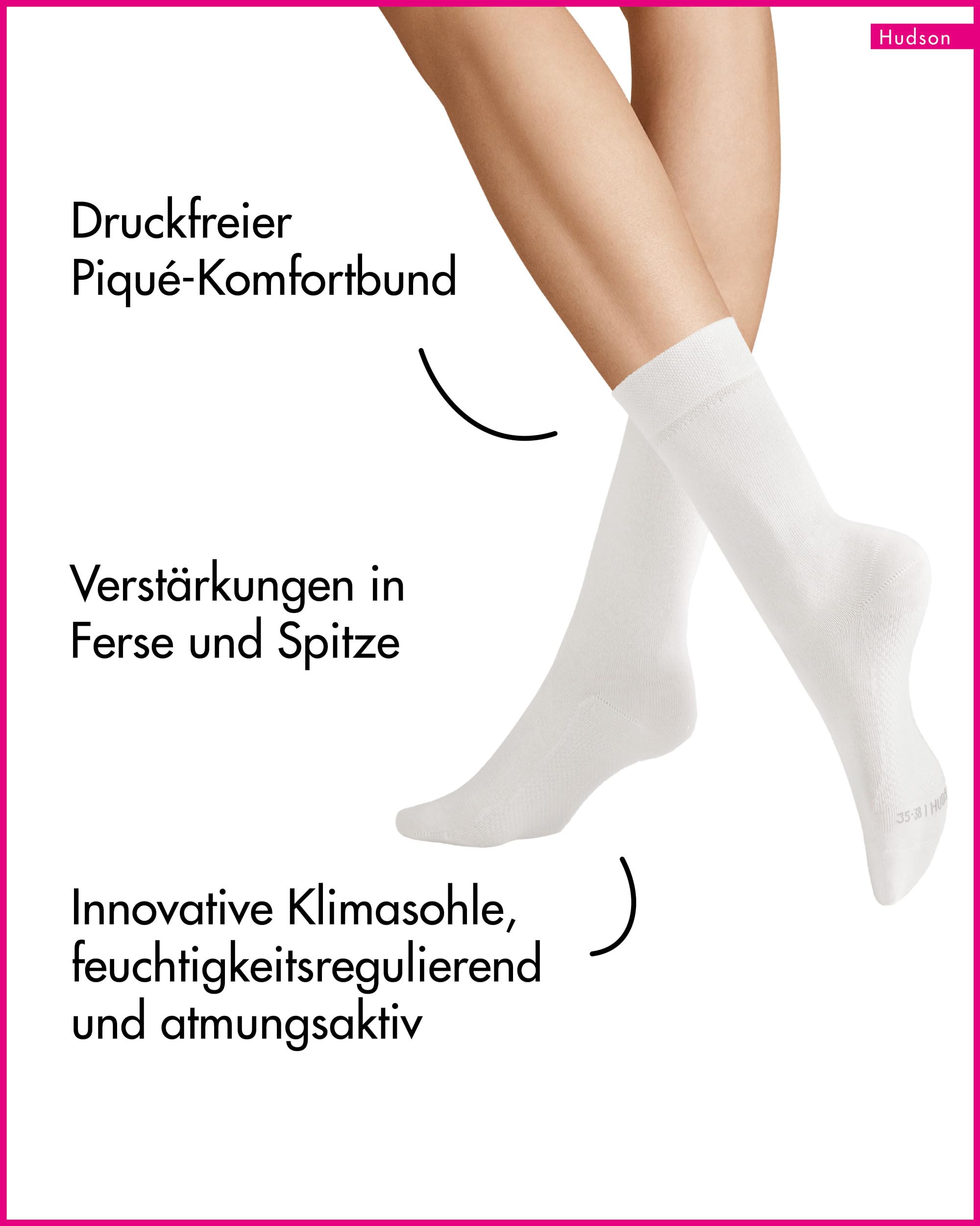 hudson-relax-socken-dry-cotton-wei-gr-35-38 image 2