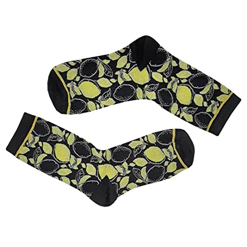 hudson-only-lemon-socke-35-38-schwarz-zitrone image 2