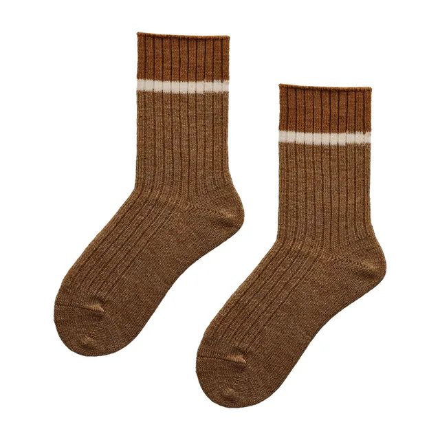 hudson-relax-cozy-twist-socken-damen-ockerbraun-druckfrei image 1