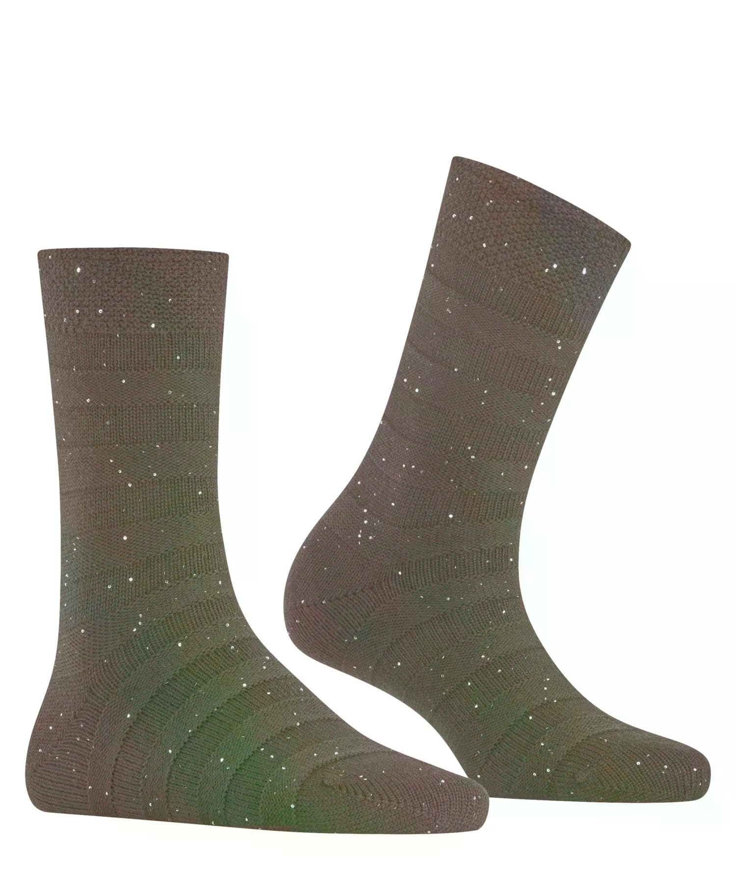 falke-family-sparkle-stripes-socken-braun-wolle-glitzer image 5