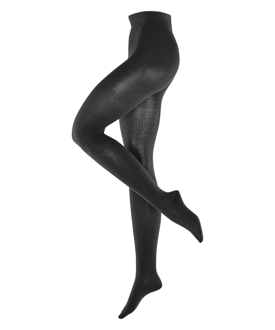 burlington-rib-couture-strumpfhose-damen-schwarz-wolle image 1