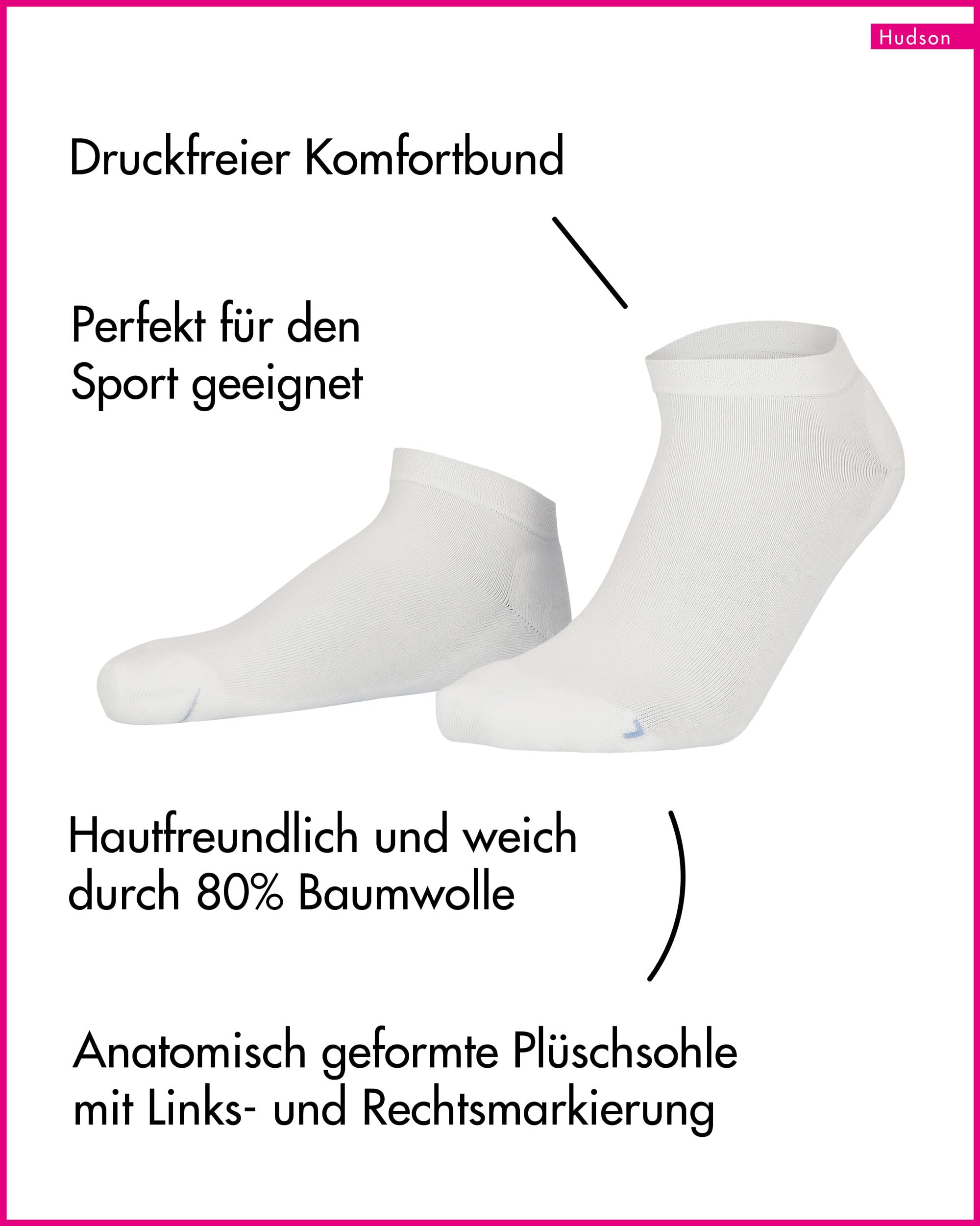 hudson-relax-air-plush-sneaker-socken-wei-mit-pl-schsohle image 2