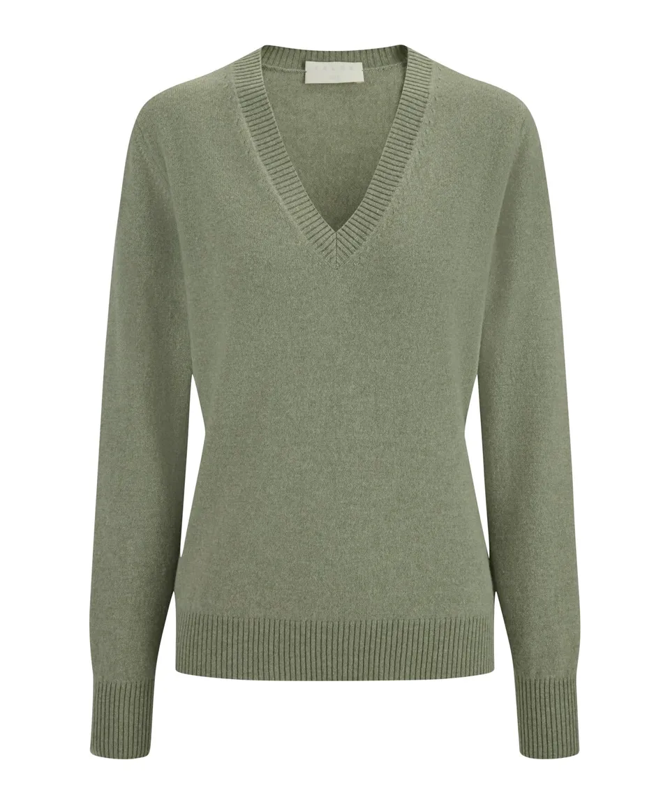 falke-luxury-classic-v-neck-pullover-damen-kaschmir-jersey image 1