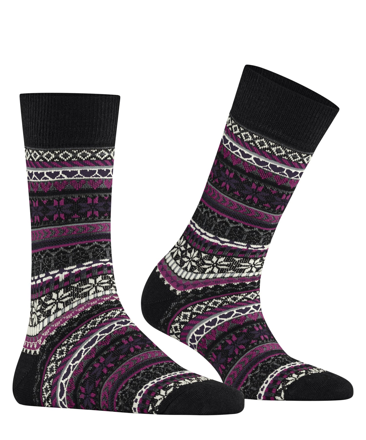 burlington-fair-isle-delight-damen-socken-schwarz-wollstr-mpfe image 3