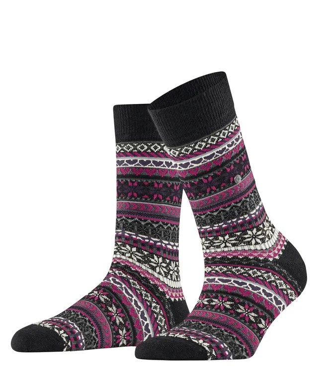 burlington-fair-isle-delight-damen-socken-schwarz-wollstr-mpfe image 1