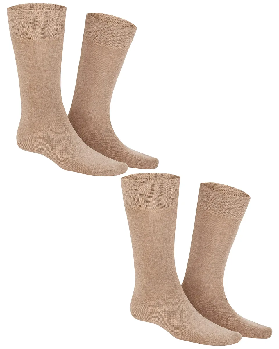 kunert-clark-herren-socken-beige-mel-2er-pack-baumwolle image 1
