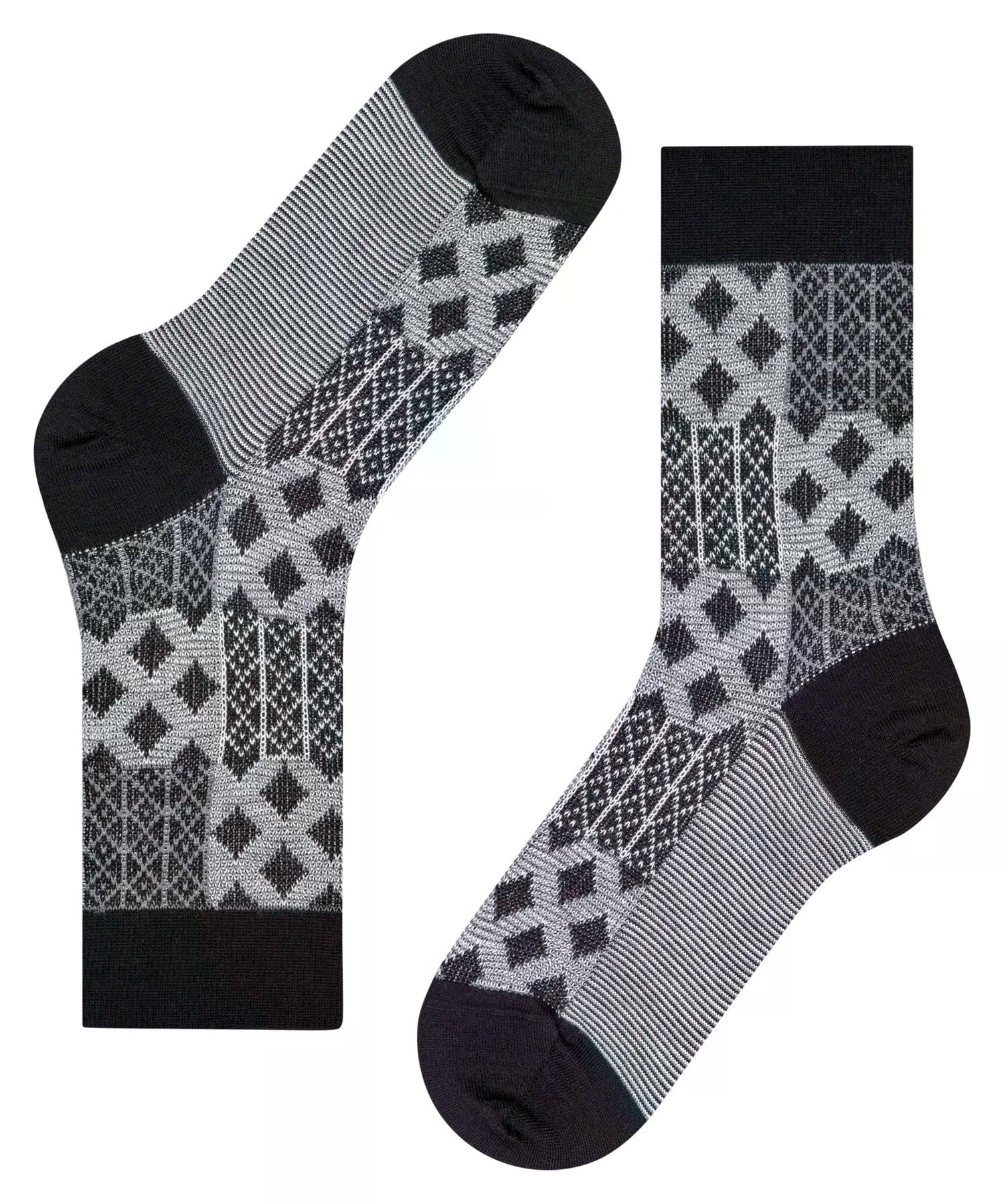 burlington-mosaic-damensocken-wolle-schwarz-black-3000 image 5