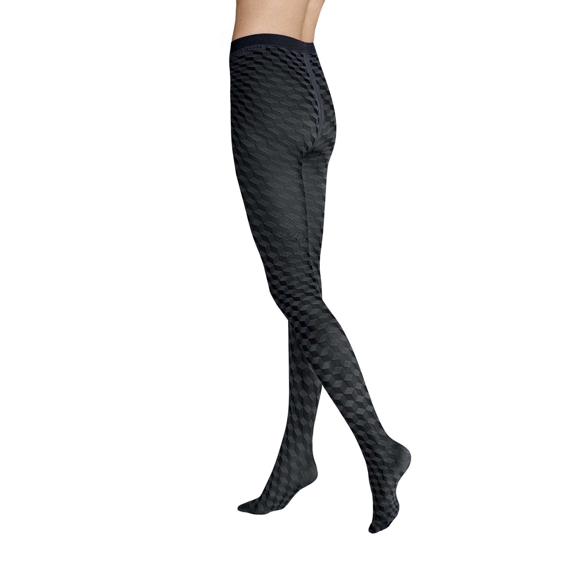 hudson-micro-dice-damen-strumpfhose-schwarz-60-den-w-rfel image 1