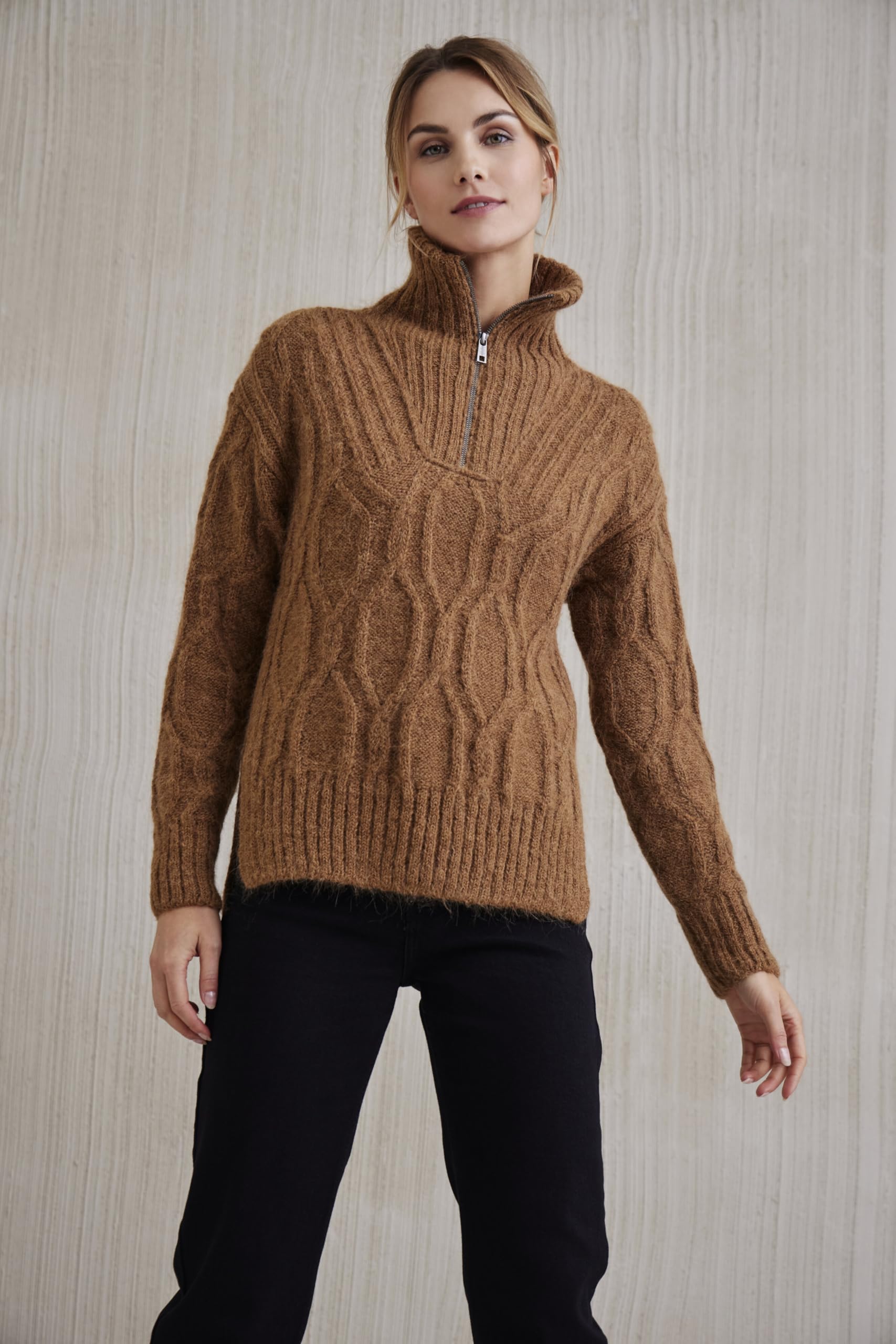 falke-merino-rustique-pullover-damen-troyerkragen-wolle image 4