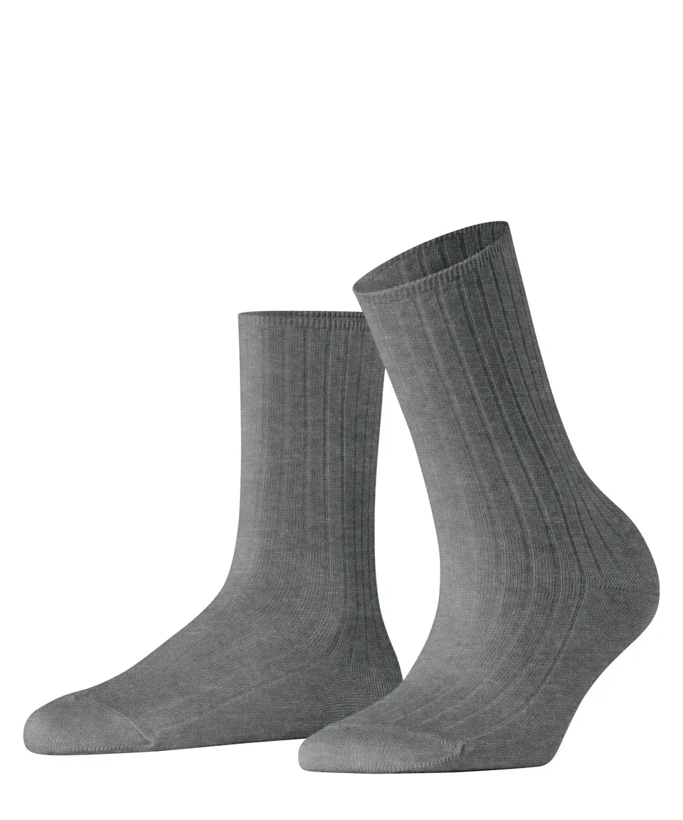 falke-cotton-touch-cotton-rib-socken-grau-39-42-baumwolle image 1