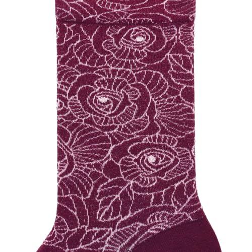 kunert-raffinesse-fantastic-rose-socken-grand-wine-blumenmuster image 7
