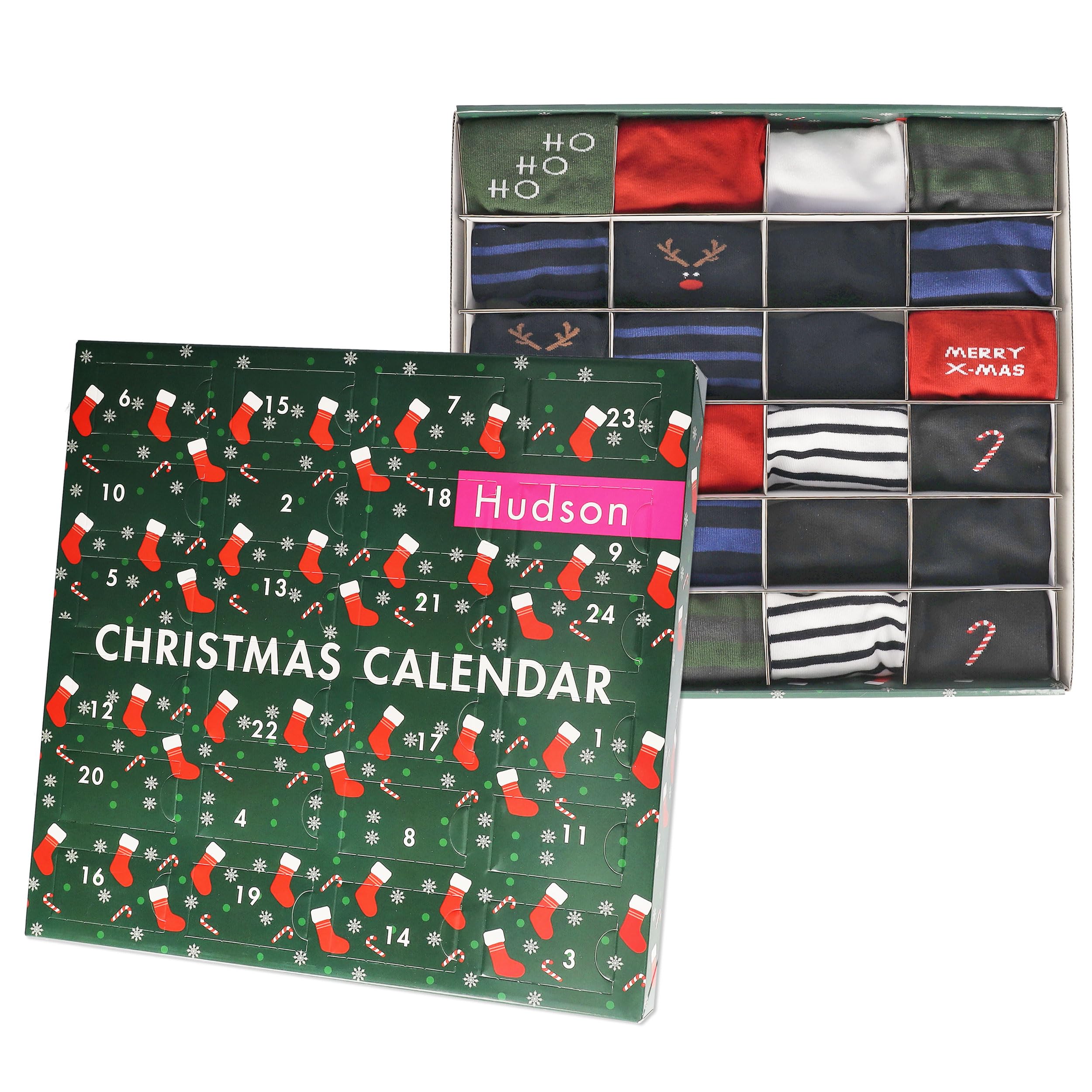 hudson-only-christmas-calendar-adventskalender-socken-39-42-13-paar image 1