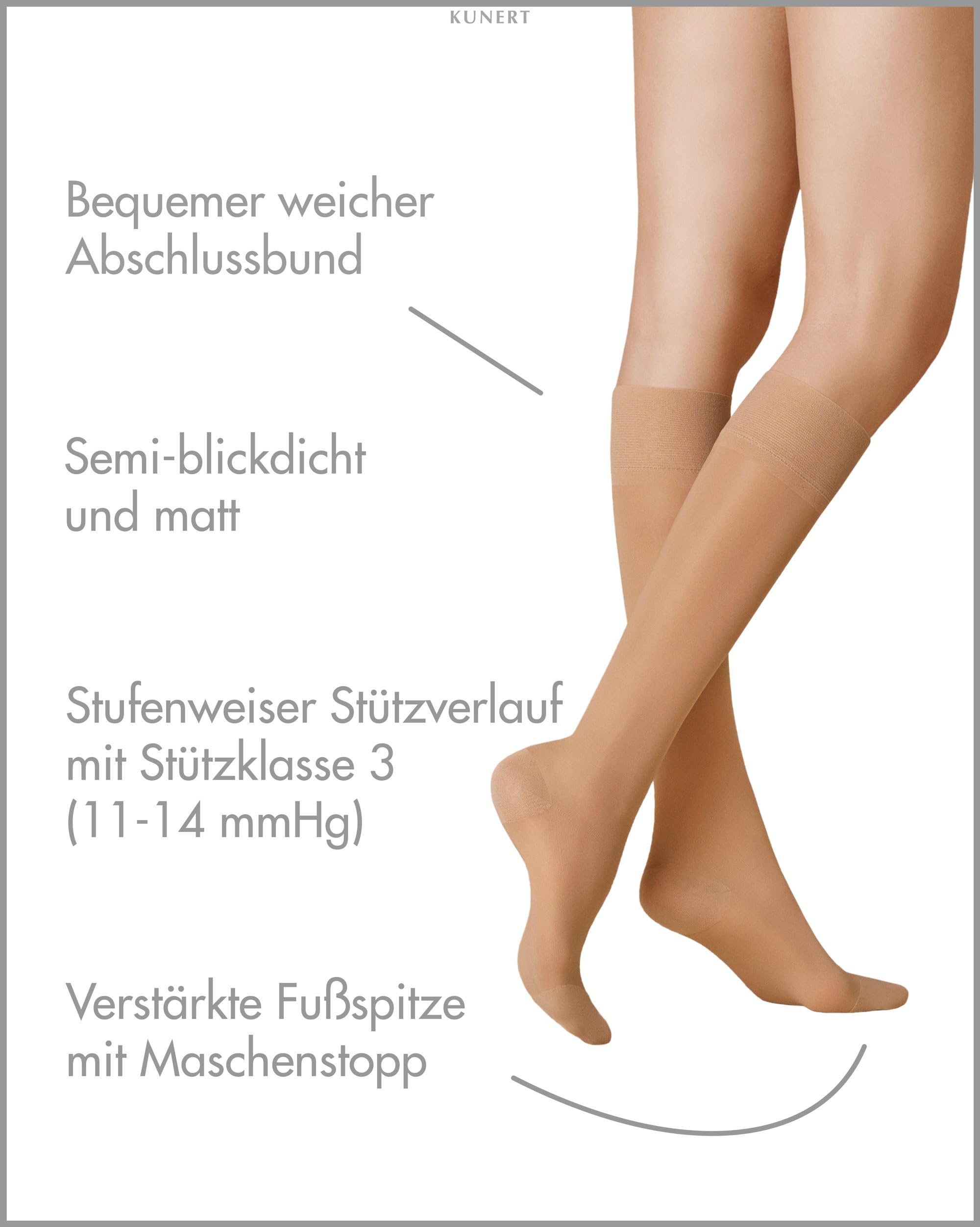 kunert-fly-care-damen-kniestr-mpfe-40-den-teint-39-42 image 2