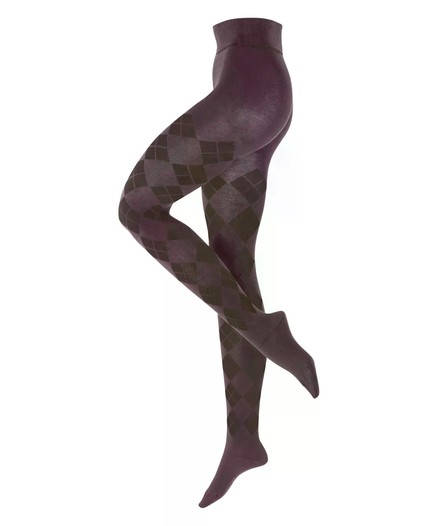 burlington-elegant-essence-strumpfhose-baumwolle-schwarz-argyle image 8
