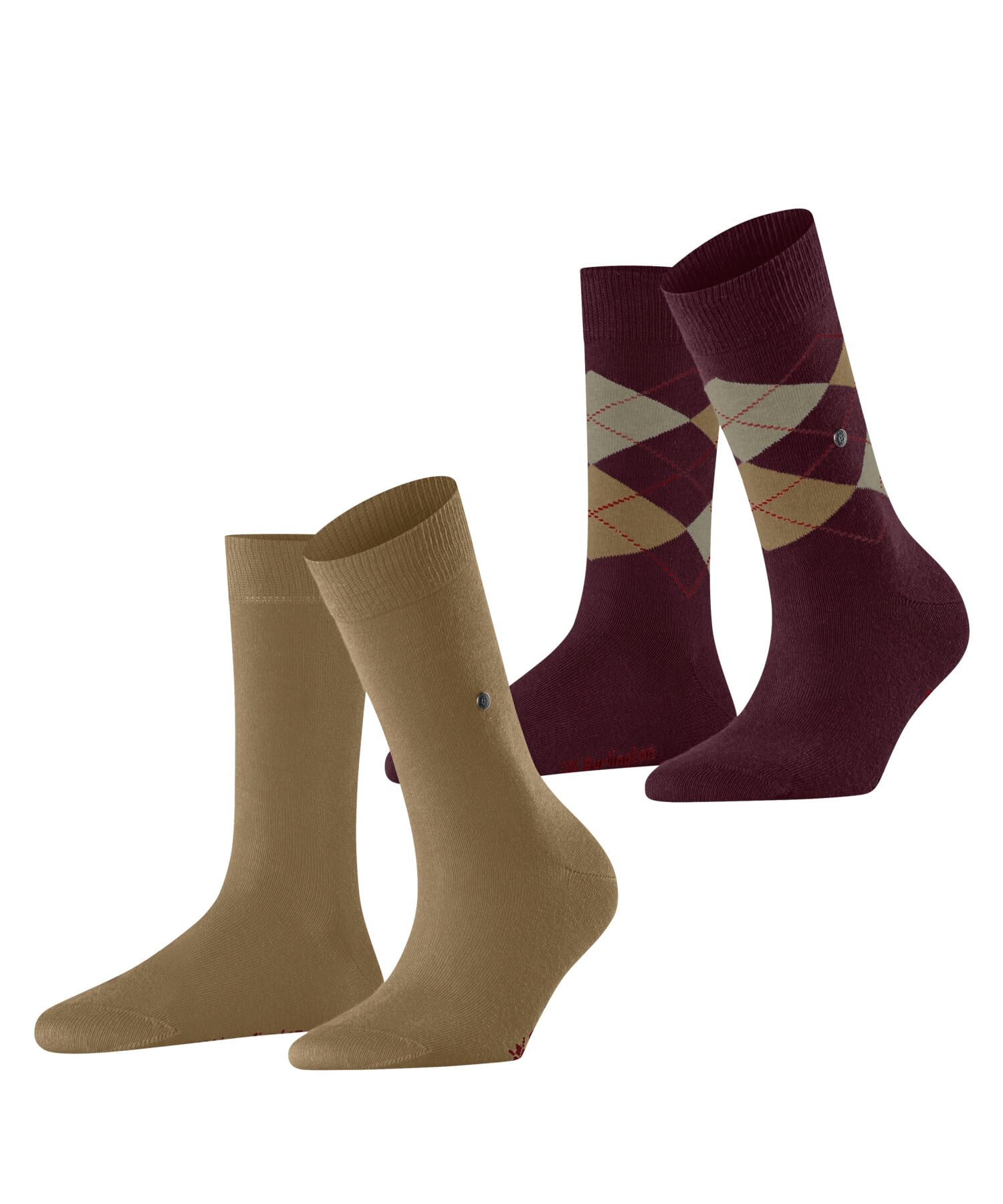 burlington-everyday-x-mas-2-pack-socken-baumwolle-beige-rot image 4