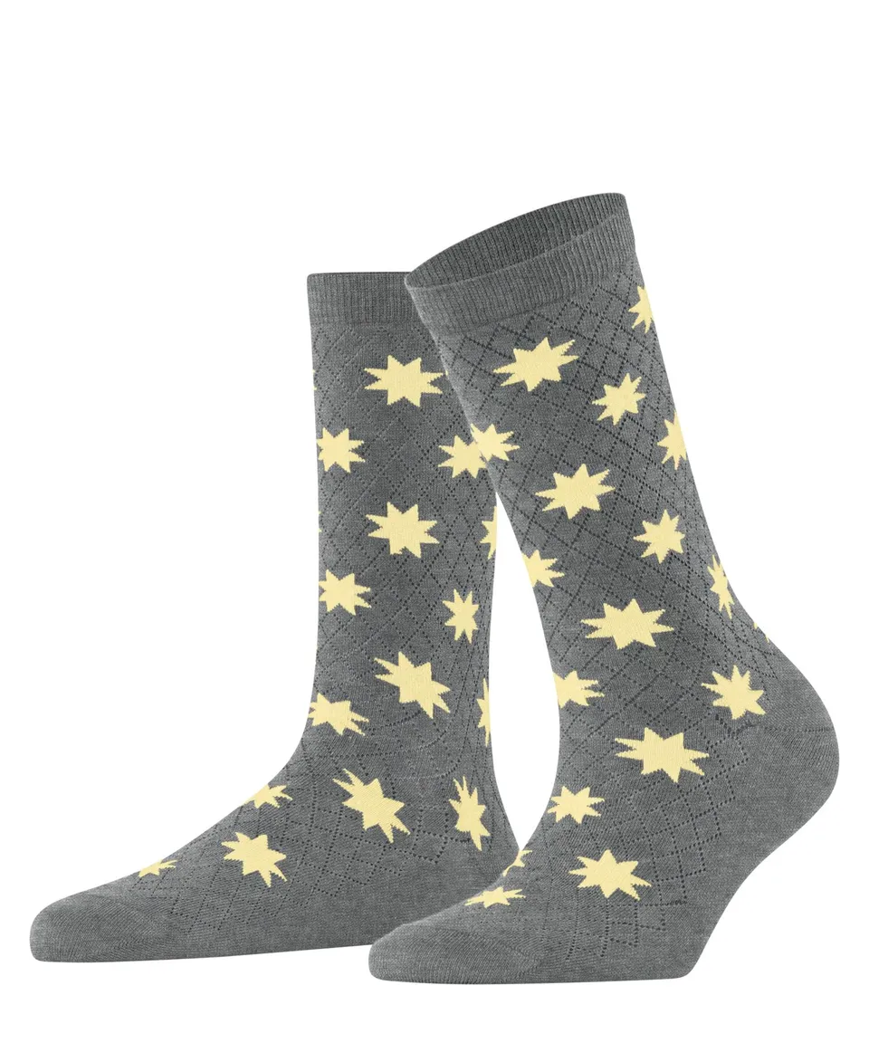 burlington-reindeer-holly-jolly-socken-grau-damen-baumwolle image 1