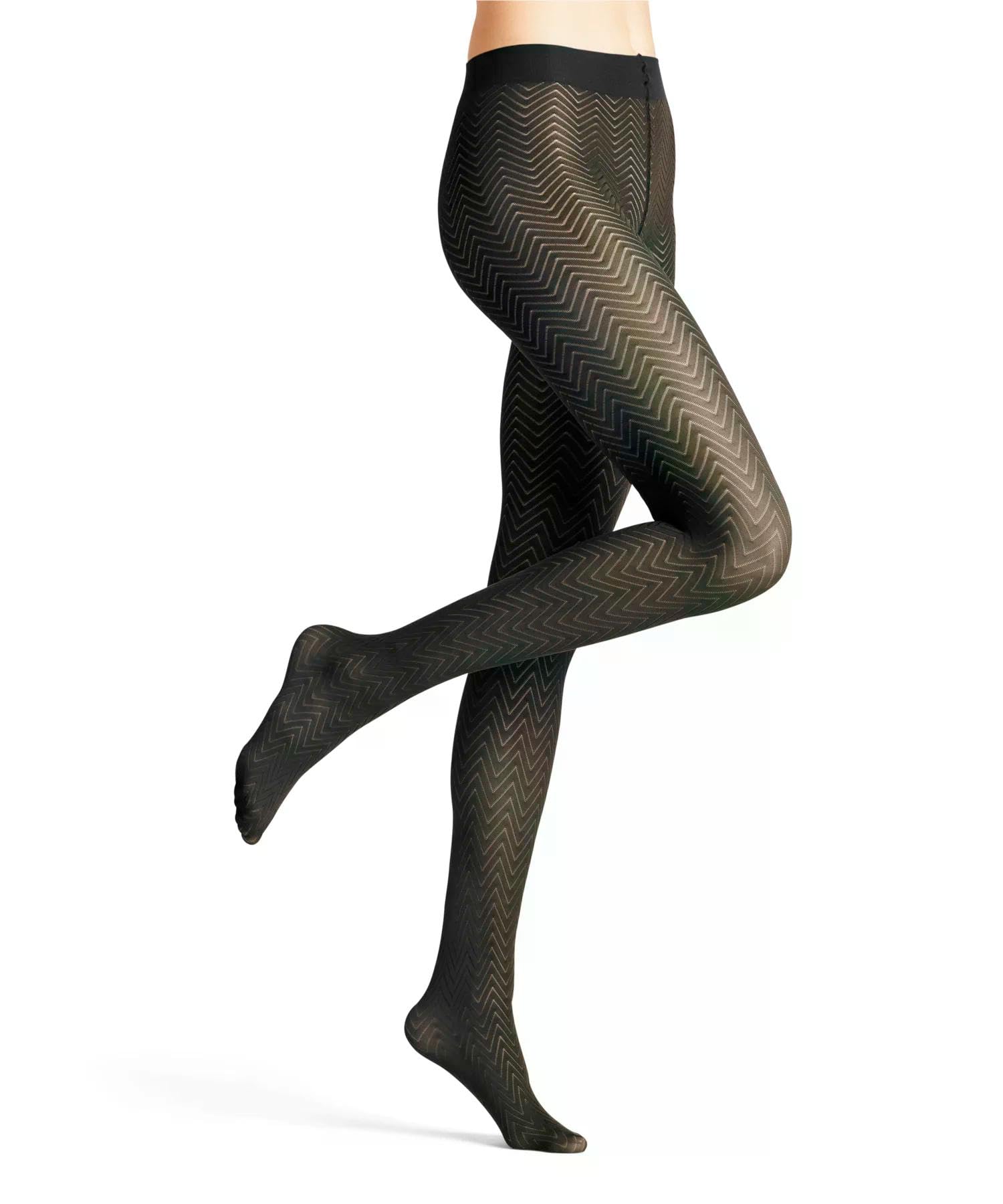 falke-chevron-50-den-strumpfhose-schwarz-zickzack image 1