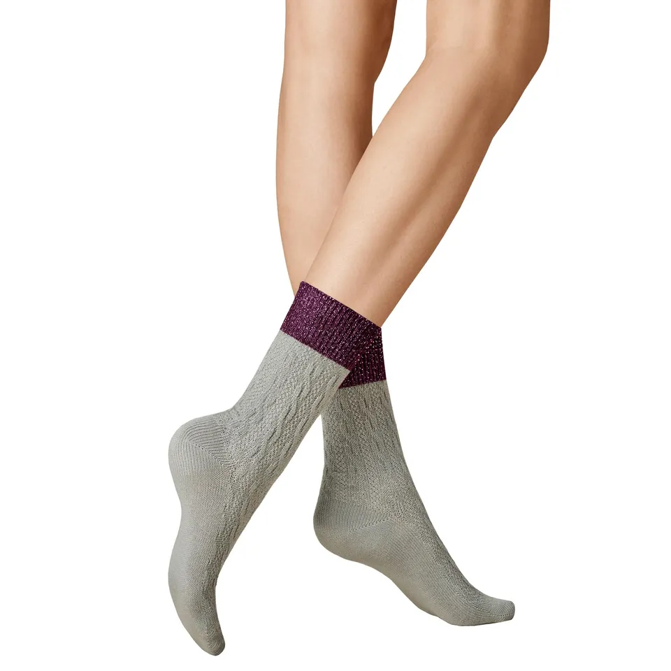 kunert-wool-care-winter-plait-socke-zopfmuster-grey-35-38 image 1