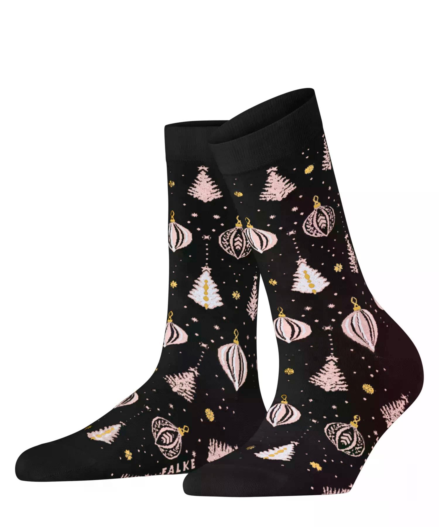 falke-holy-night-socken-black-39-42-weihnachten-baumwolle image 1