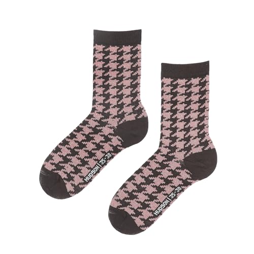 hudson-only-check-damensocken-earthy-brown-0972-karo image 5